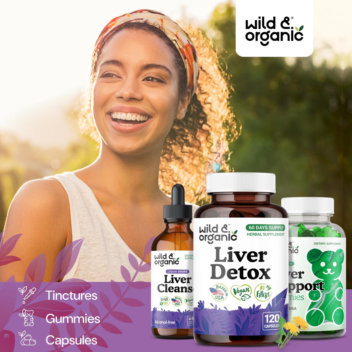Wild & Organic Liver Detox Capsules 120 Capsules