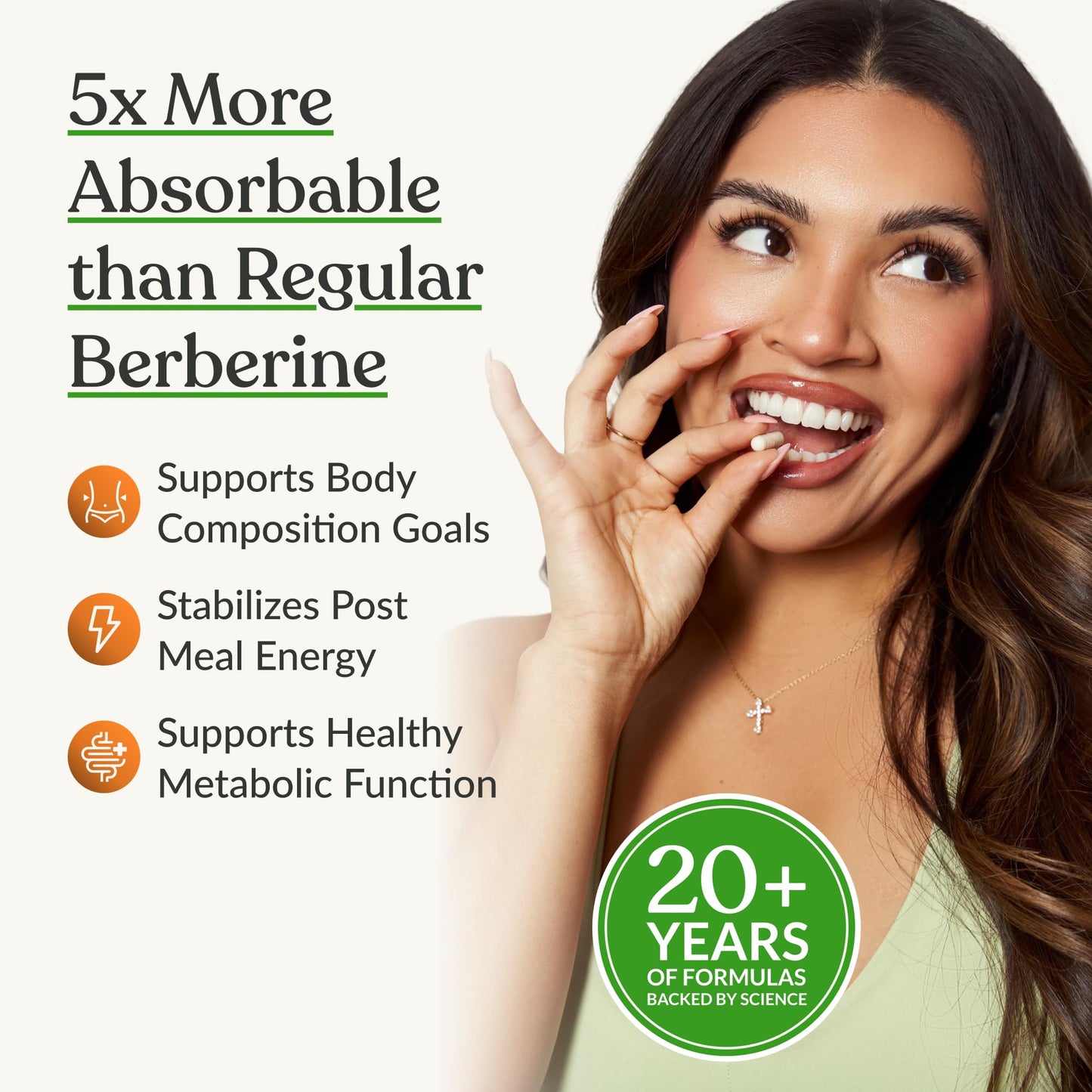 BIOptimizers Berberine Breakthrough Supplement Metabolic Support Healthy Metabolism, 60 Capsules