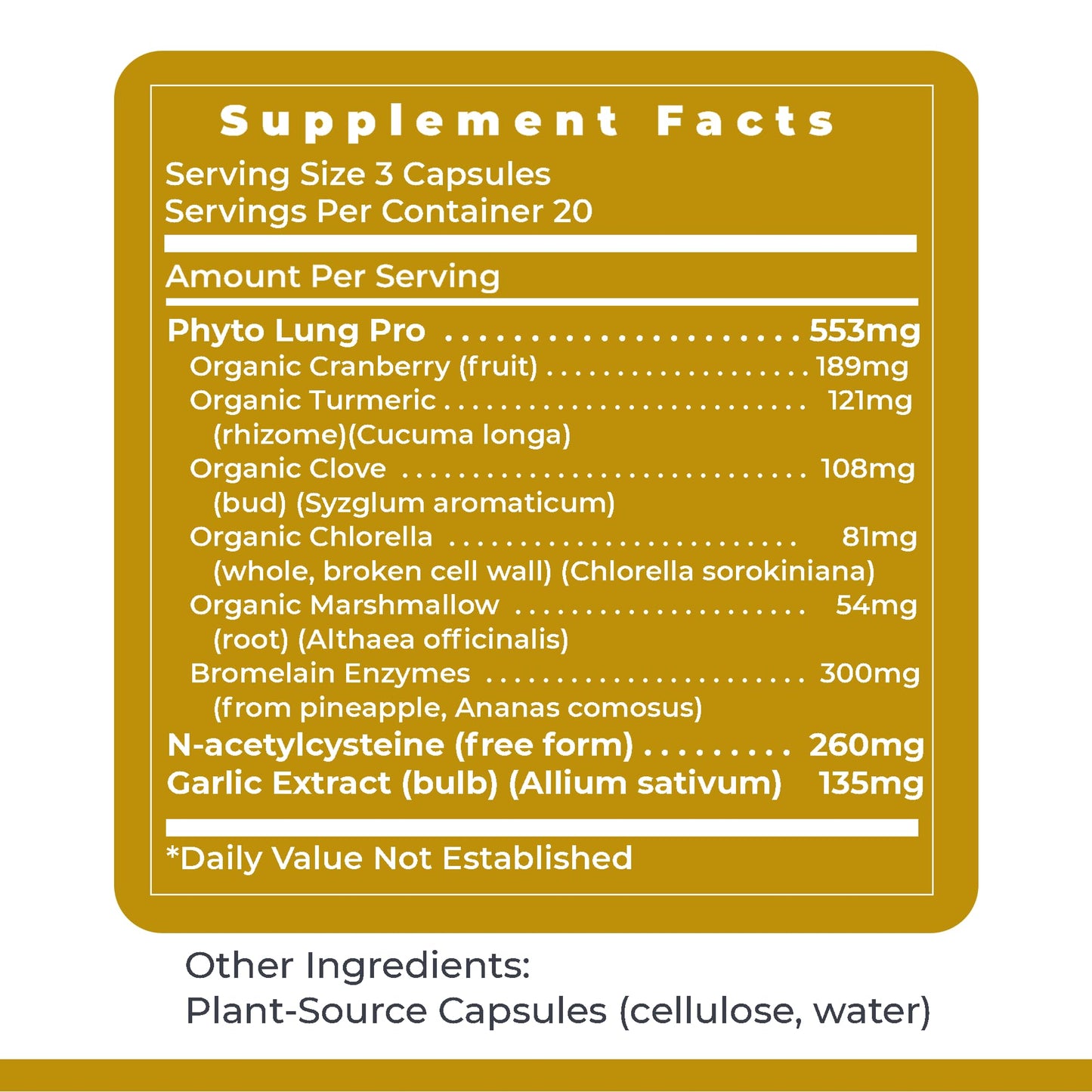 Premier Research Labs PneumoVen - Lung Support Supplement with Bromelain & NAC, Lung Health Support Vitamins, Lung Cleanse, 60 Capsules