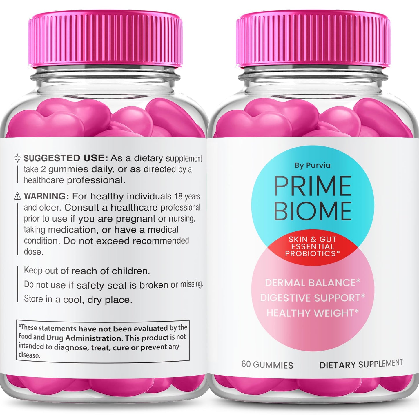 Purvia Prime Biome Gummies, 120 Count