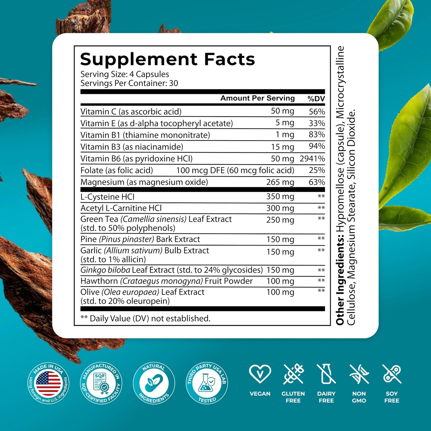 PUREHEALTH RESEARCH Hearing Support Formula Ear Health Supplement Capsule 120 Count