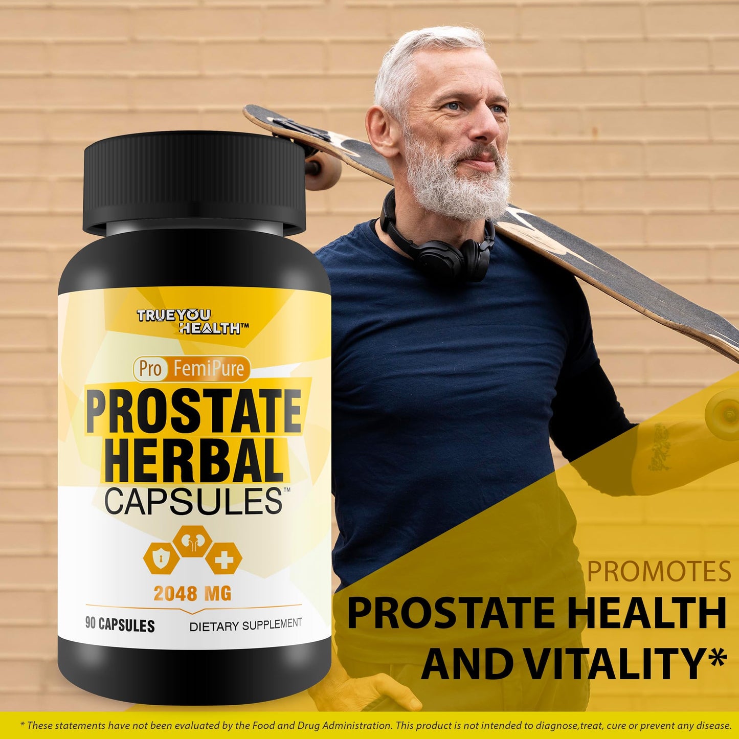 True You Health Pro Femipure Prostate Herbal Capsules, 90 Count