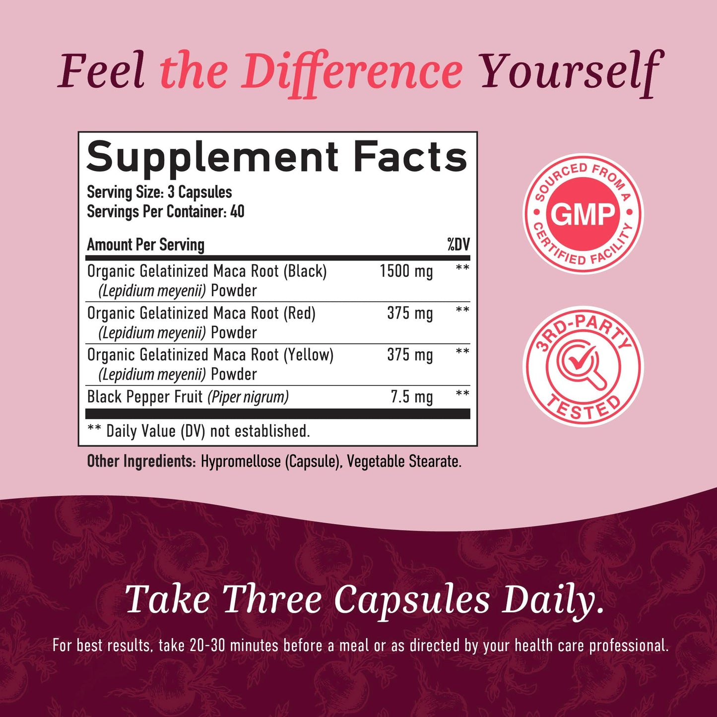 SMNutrition Organic Maca Root 120 Capsules