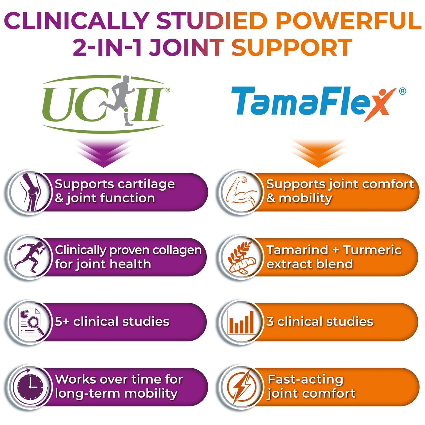 SUPPLEMENTS STUDIO Joint Health Supplement with UC-II Collagen & TamaFlex Turmeric, Tamarind Capsule 30 Count