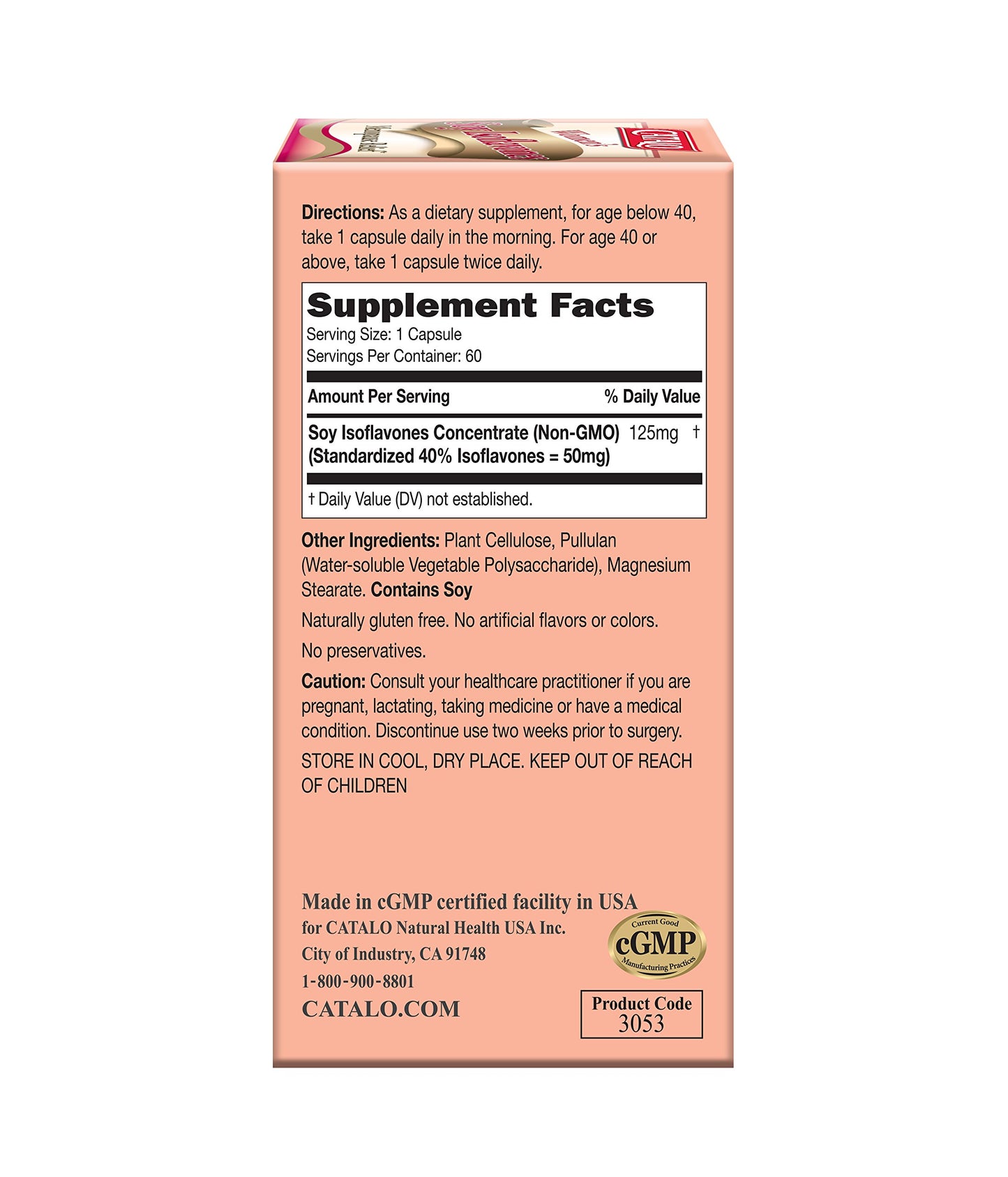 CATALO Women's Soy Isoflavones Capsules, 60 Count