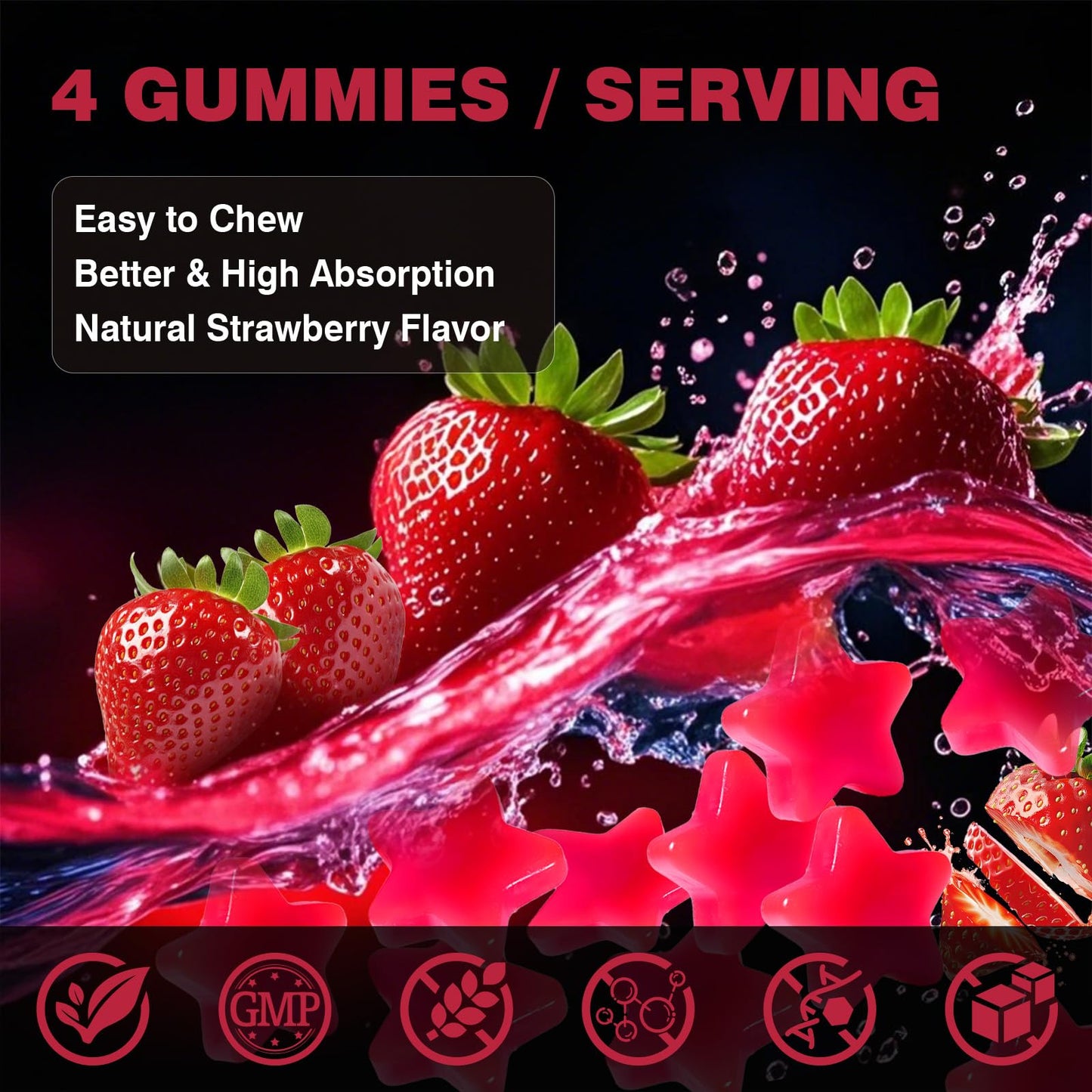 Geeoasis HMB and L-Leucine Gummies 120 Count