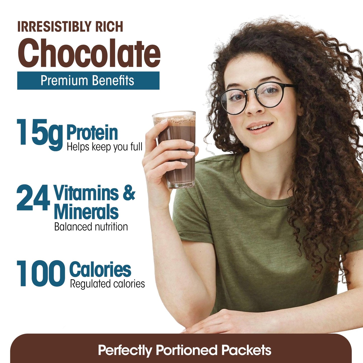 WonderSlim Protein Meal Replacement Shake Powder Dark Cocoa Cream