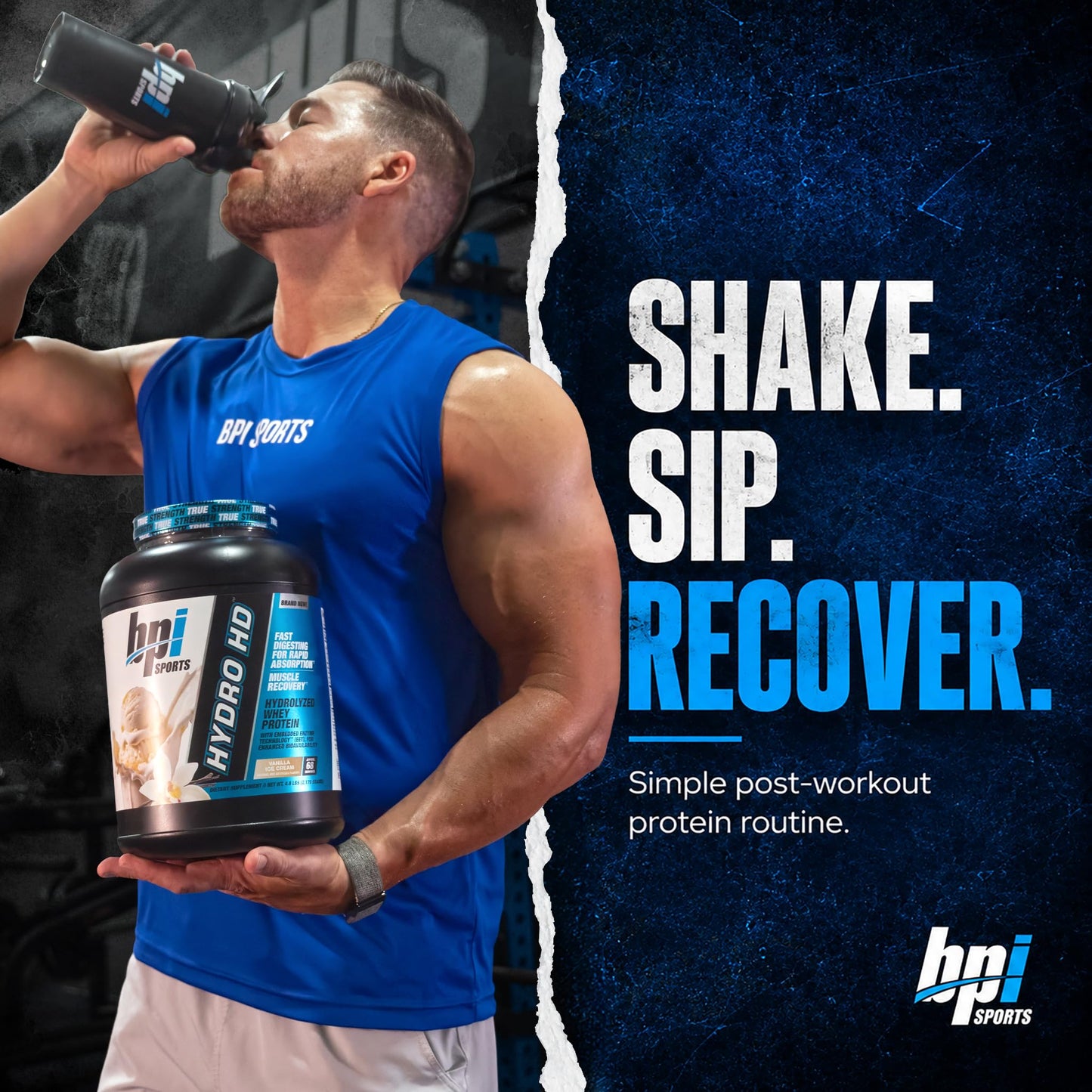 BPI Sports Hydro HD Muscle Growth Vanilla Protein Powder, 31 Servings