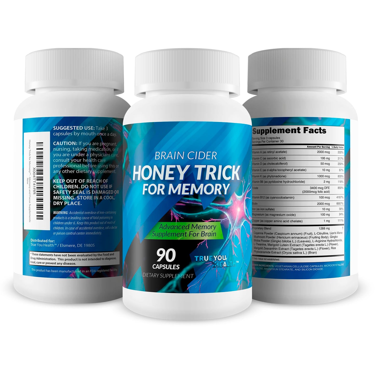 True You Health Honey Trick Capsule 90 Count