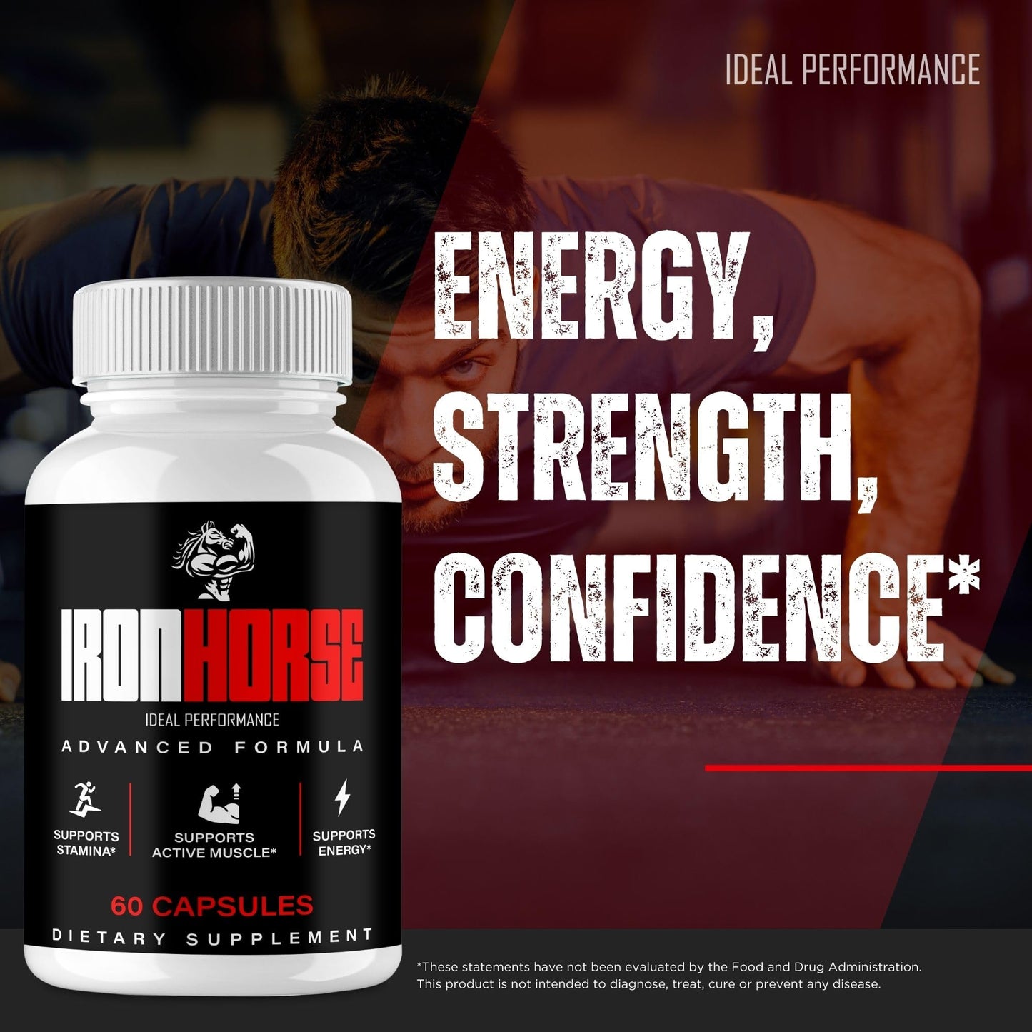 IDEAL PERFORMANCE Iron Horse Supplement Capsules 300