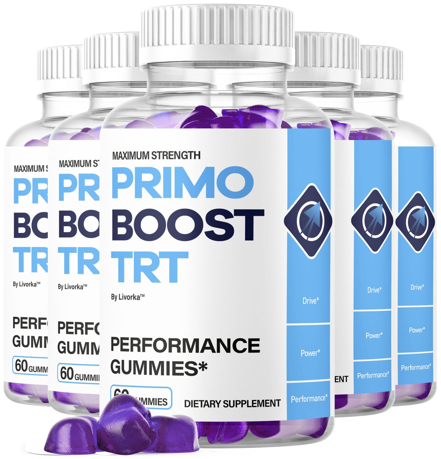 LIVORKA Primo Boost TRT Gummies, 300 Gummies