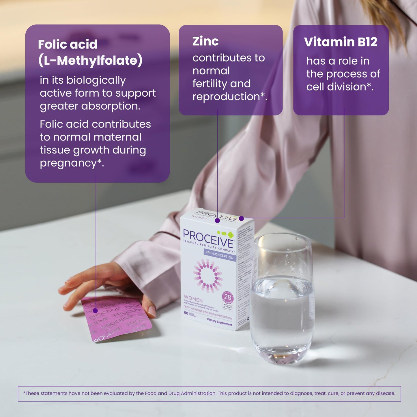 Proceive Tailored Fertility Supplement for Women Multivitamin 60 Capsules