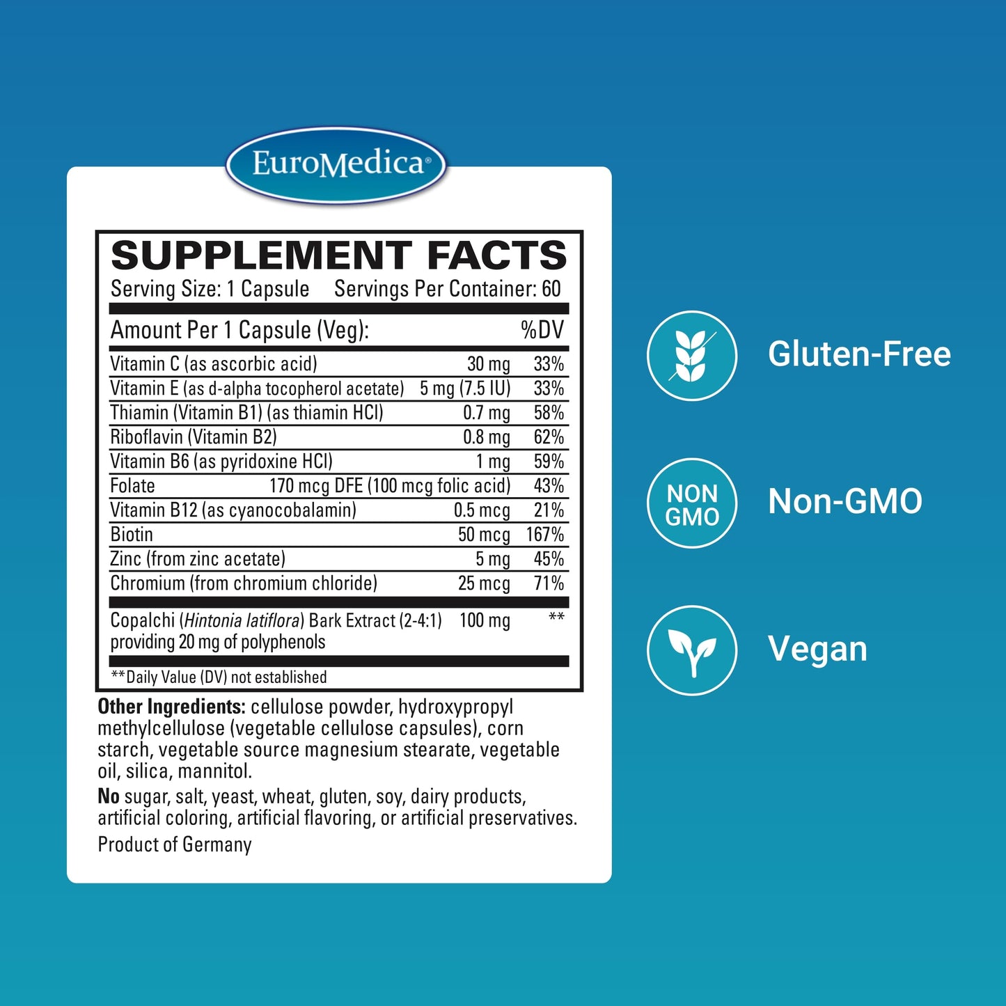 EuroMedica Sucontral D - Healthy Blood Sugar & Carb Support, 60 Capsules