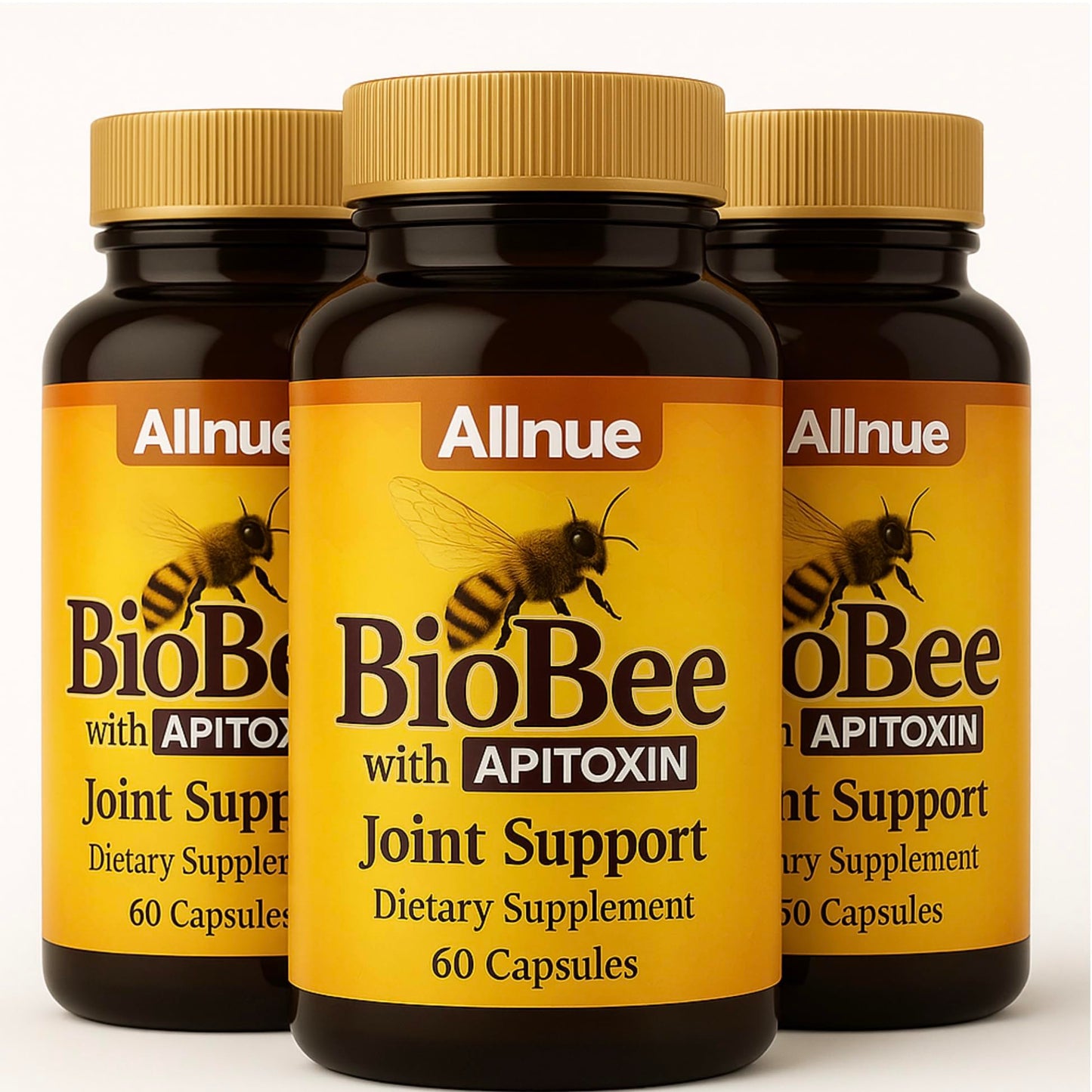 Generic Natural Bio Bee Venom with Glucosamine Sulfate Dietary Supplement, 60 Capsules