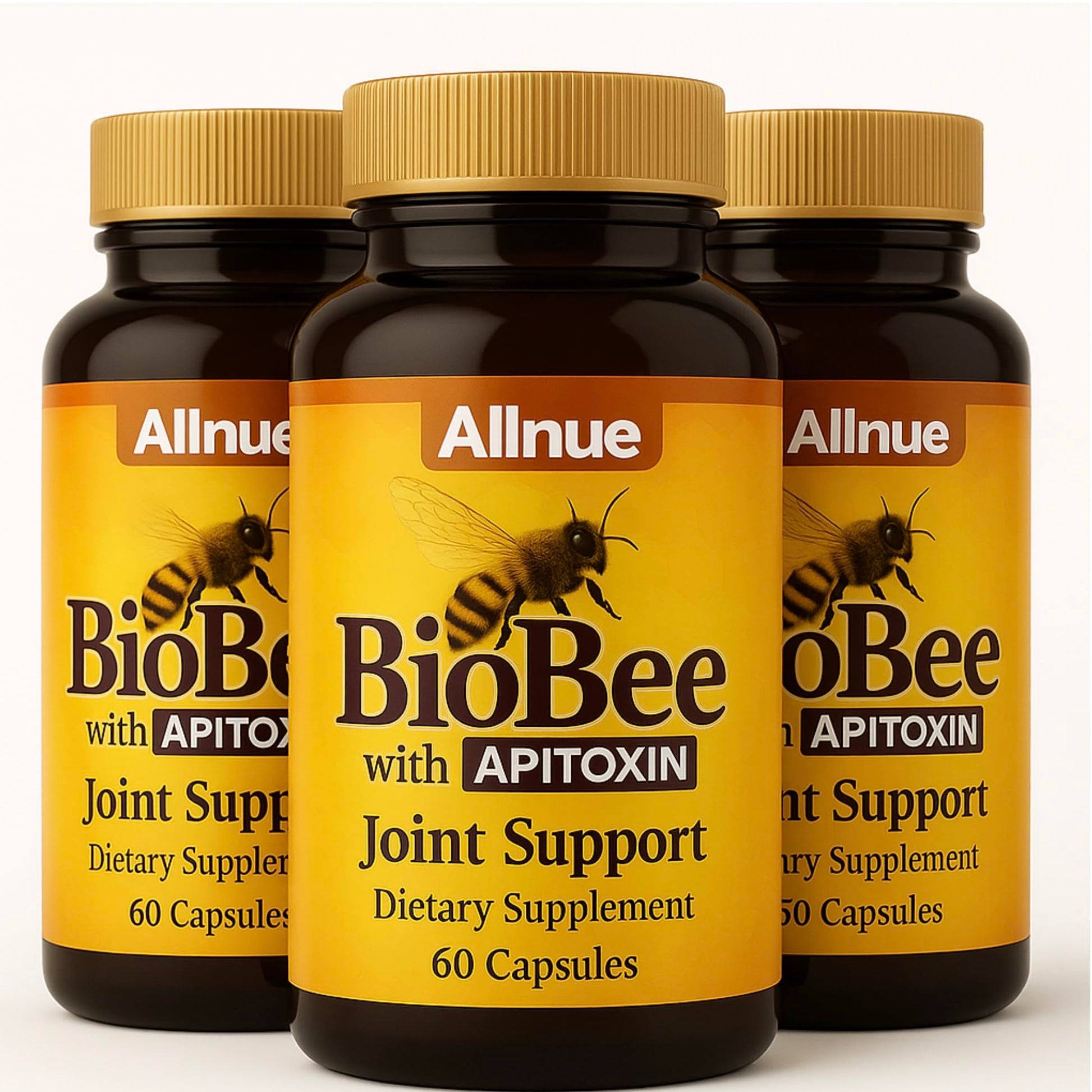 Generic Natural Bio Bee Venom with Glucosamine Sulfate Dietary Supplement, 60 Capsules