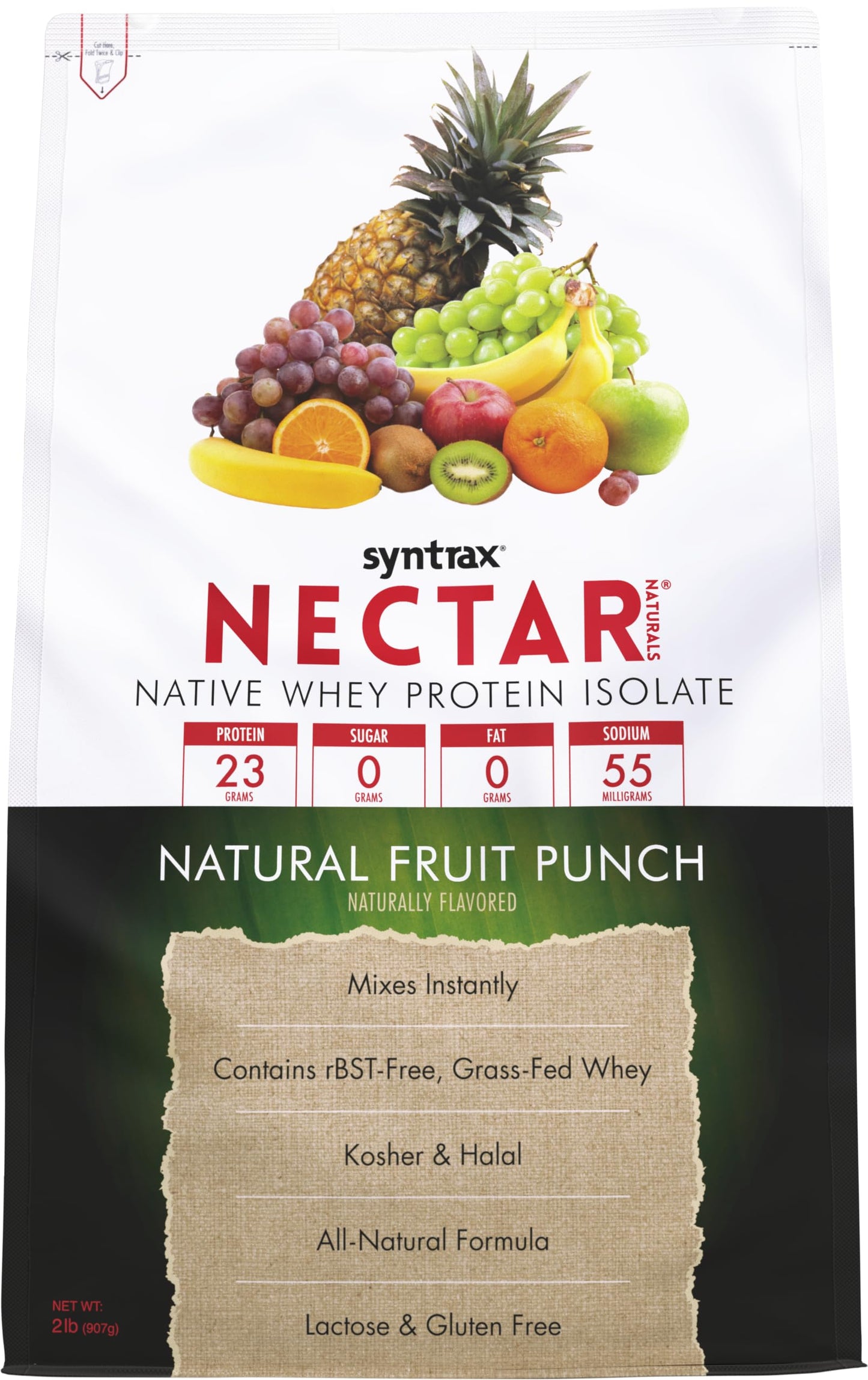 Syntrax Nectar Naturals Whey Protein Isolate Powder, 32 Servings
