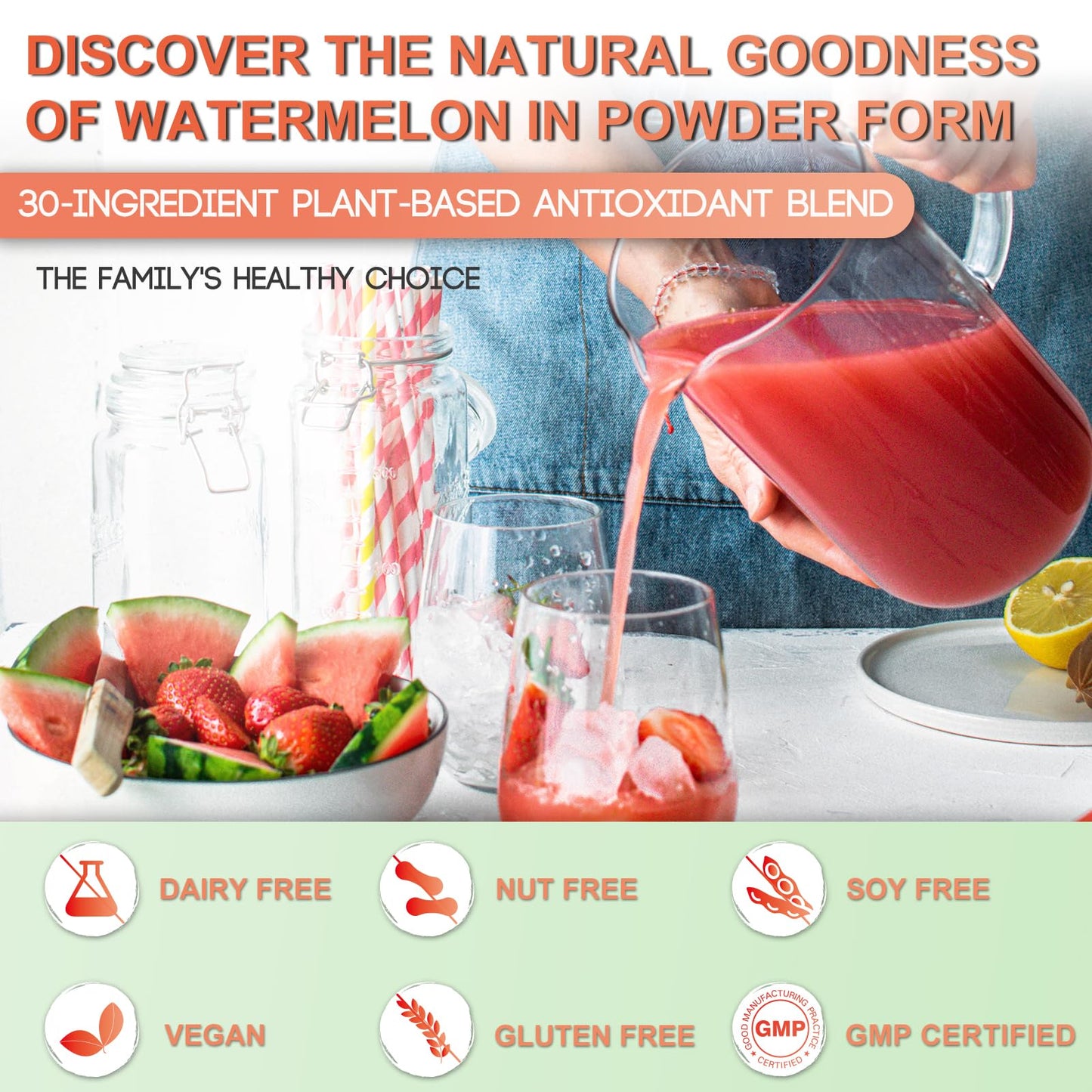 DR YES Super Greens Watermelon Slush Powder, 8.47 oz
