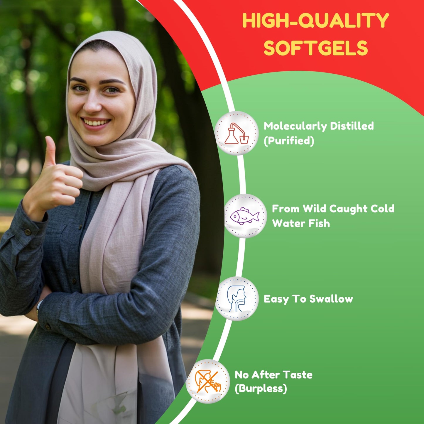 SHIFAA NUTRITION Halal Fish Oil Softgels 60