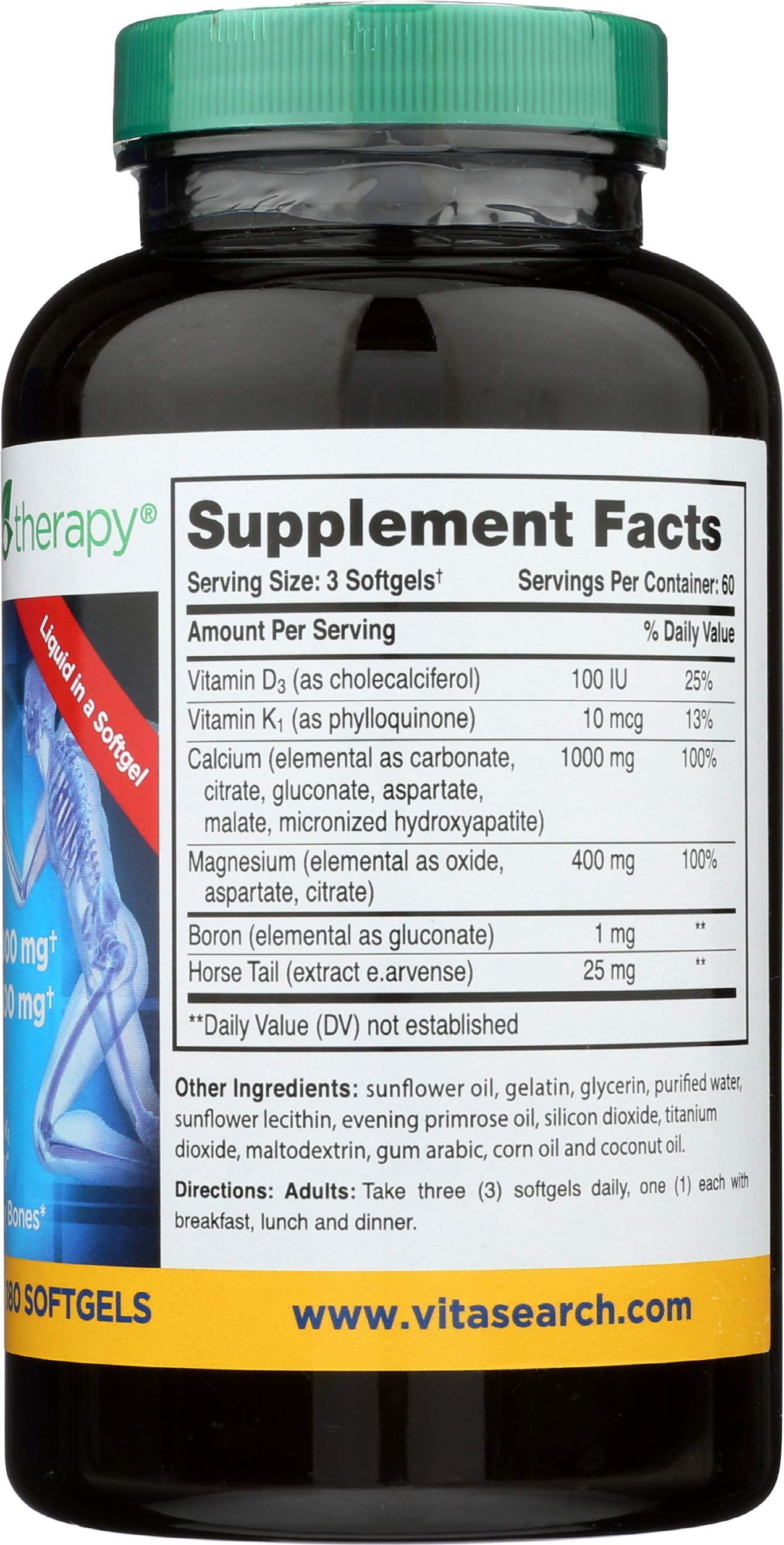 Phyto-Therapy Calcium Liquid Softgel 180 Count