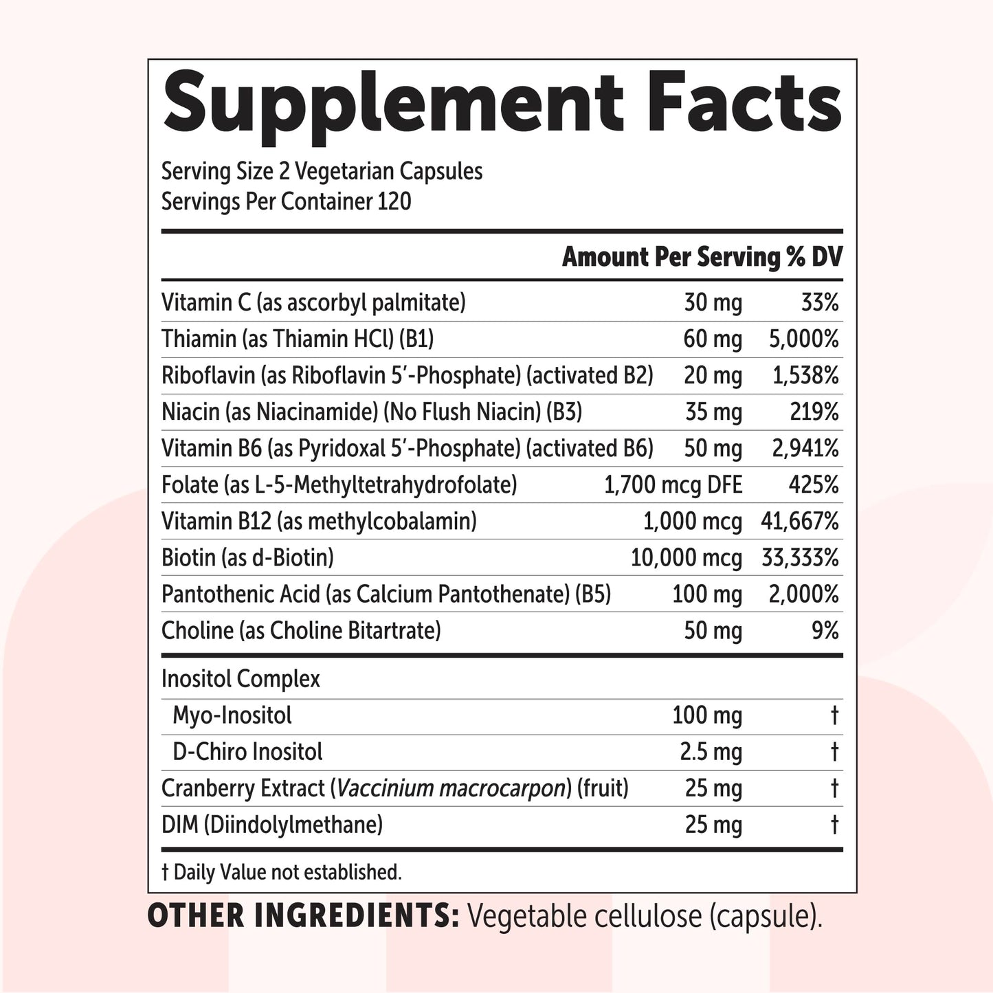 Micro Ingredients Methylated B Complex for Women Capsules 240 Count