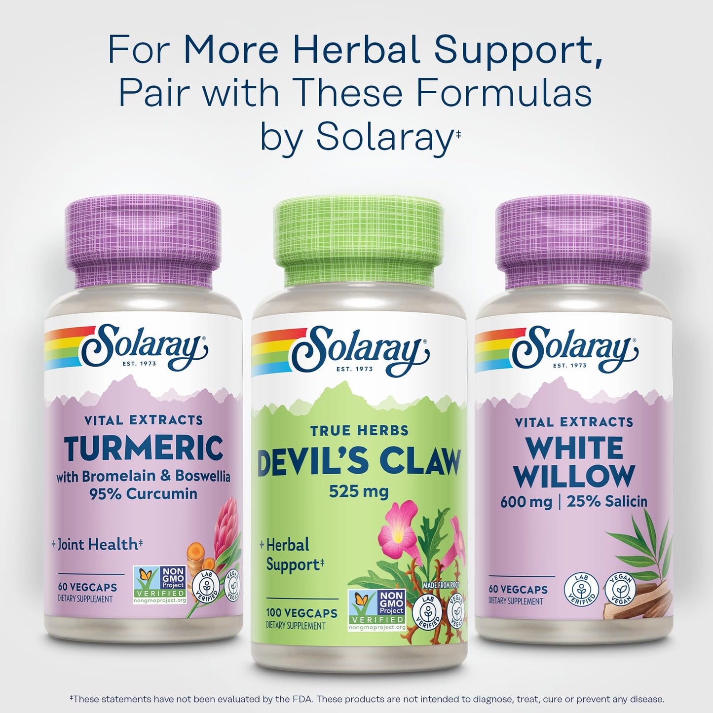 Solaray Devil's Claw Root 525 mg Capsules, 100 Capsules