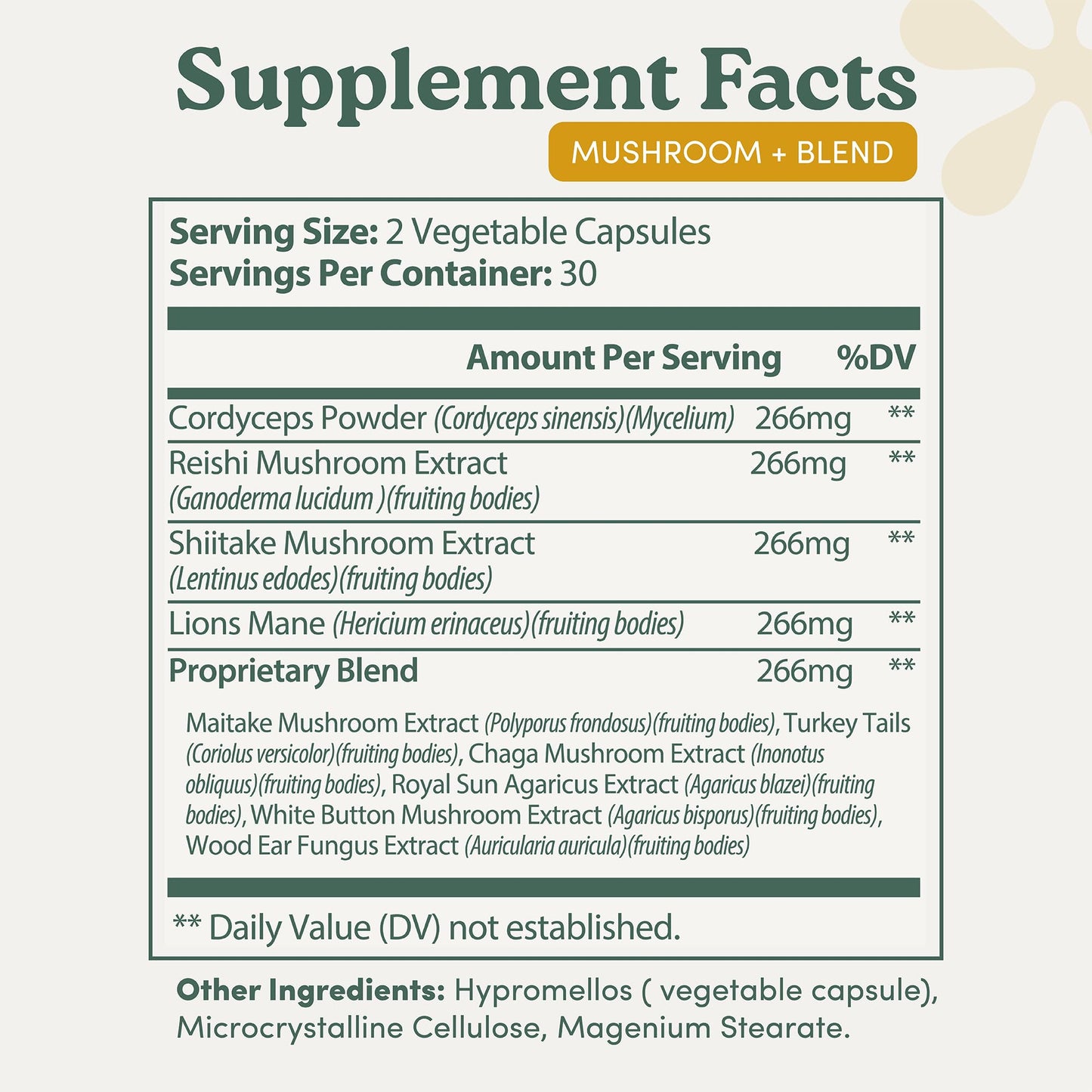 nootrimind Mushroom+ Blend 10-Mushroom Complex, 60 Capsules