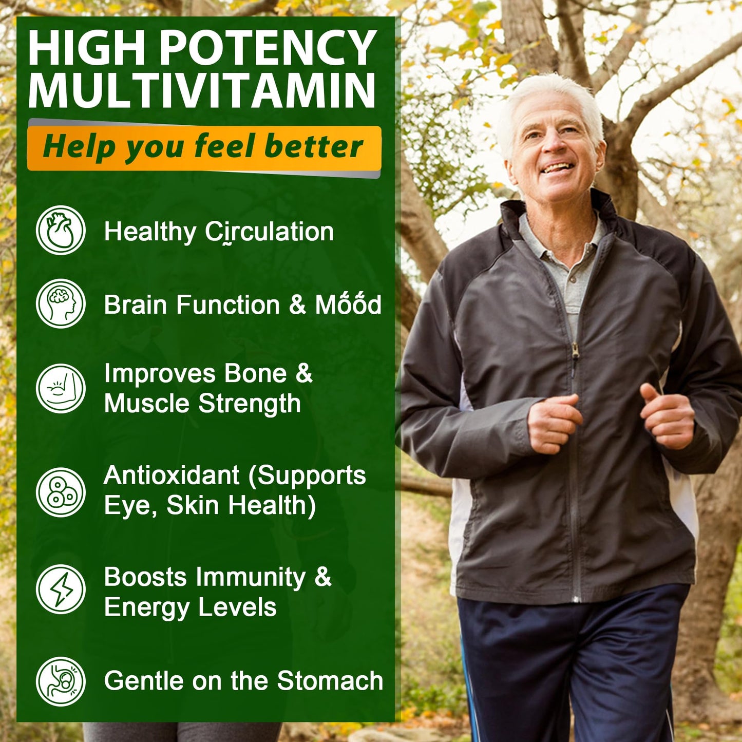 NEVISS Multivitamin for Men 50+ Plus, 60 Gummies