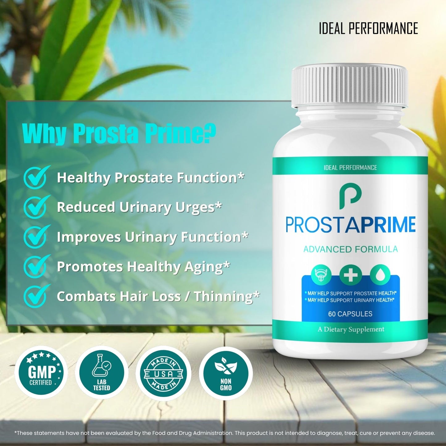 IDEAL PERFORMANCE ProstaPrime for Men Capsules 120 Count