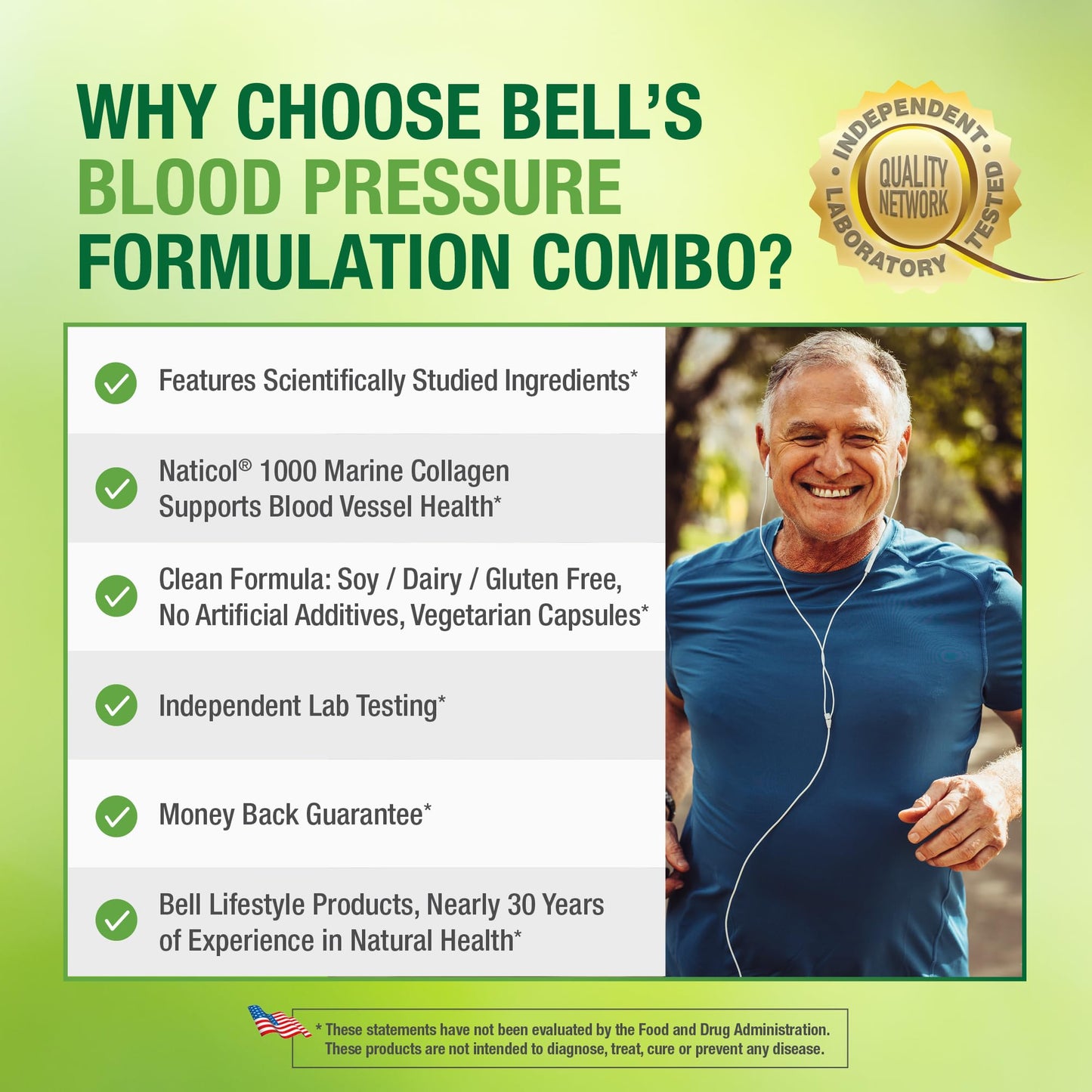 Bell Healthy Blood Pressure Support Capsules, 120 Count