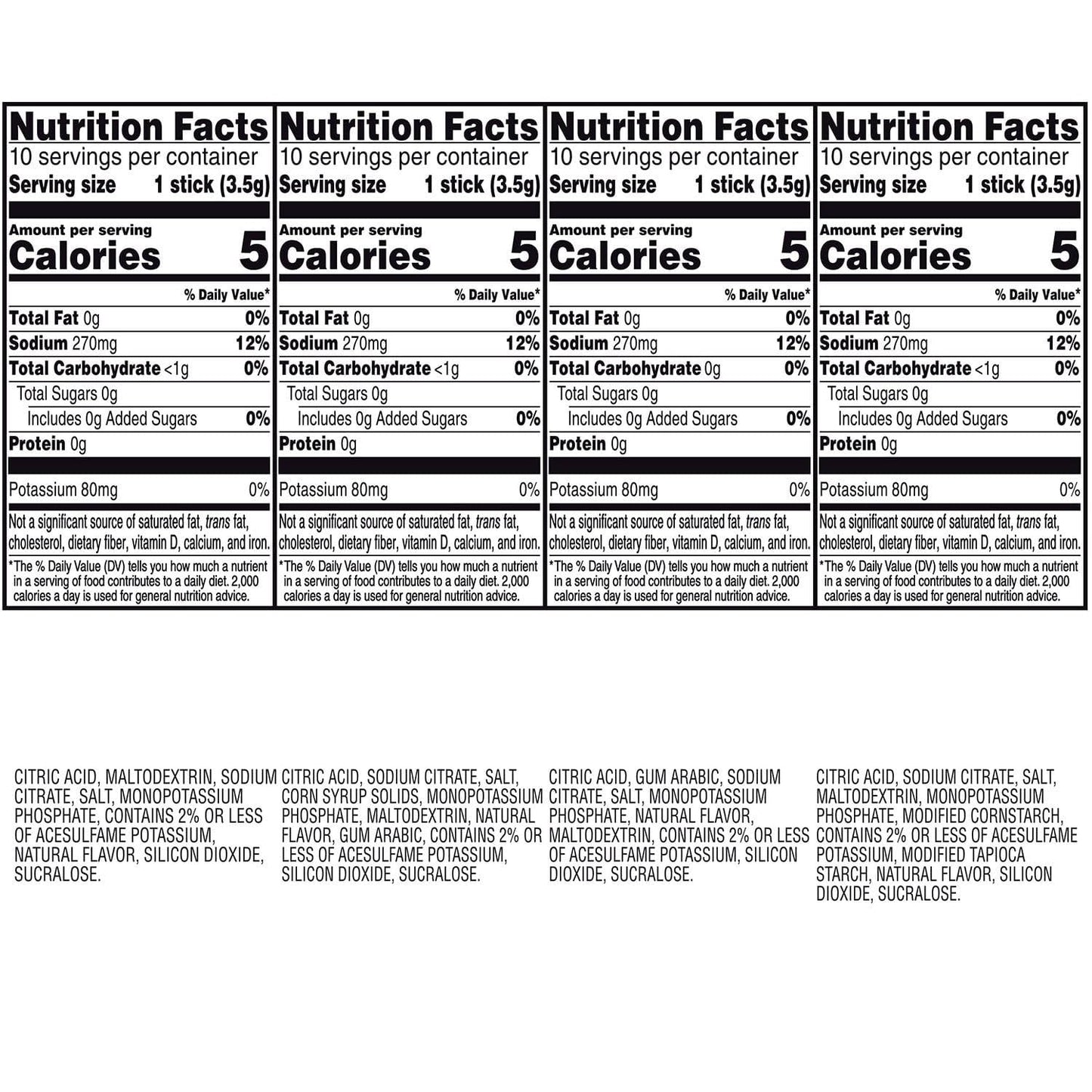 Generic G Zero Sugar Thirst Quencher Powder 48 Servings