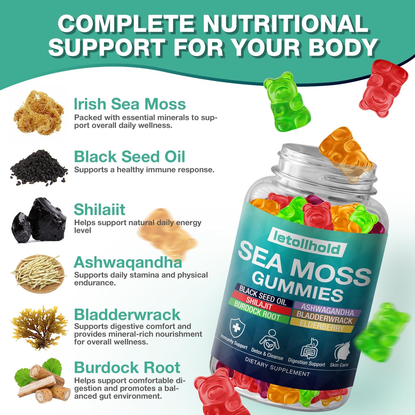 letollhold Sea Moss Gummies Gummy 120