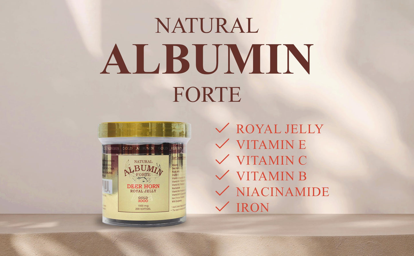 CGMLABS Albumin Forte Deer Horn Royal Jelly Softgel 200