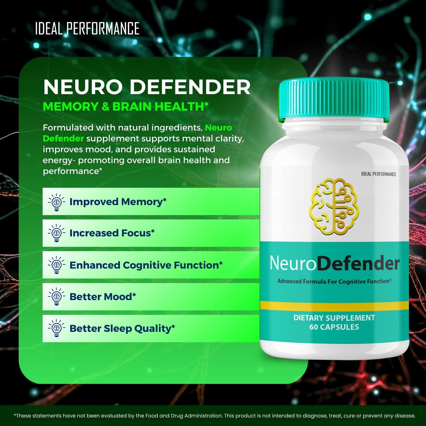 IDEAL PERFORMANCE Neuro Defender Capsules 300