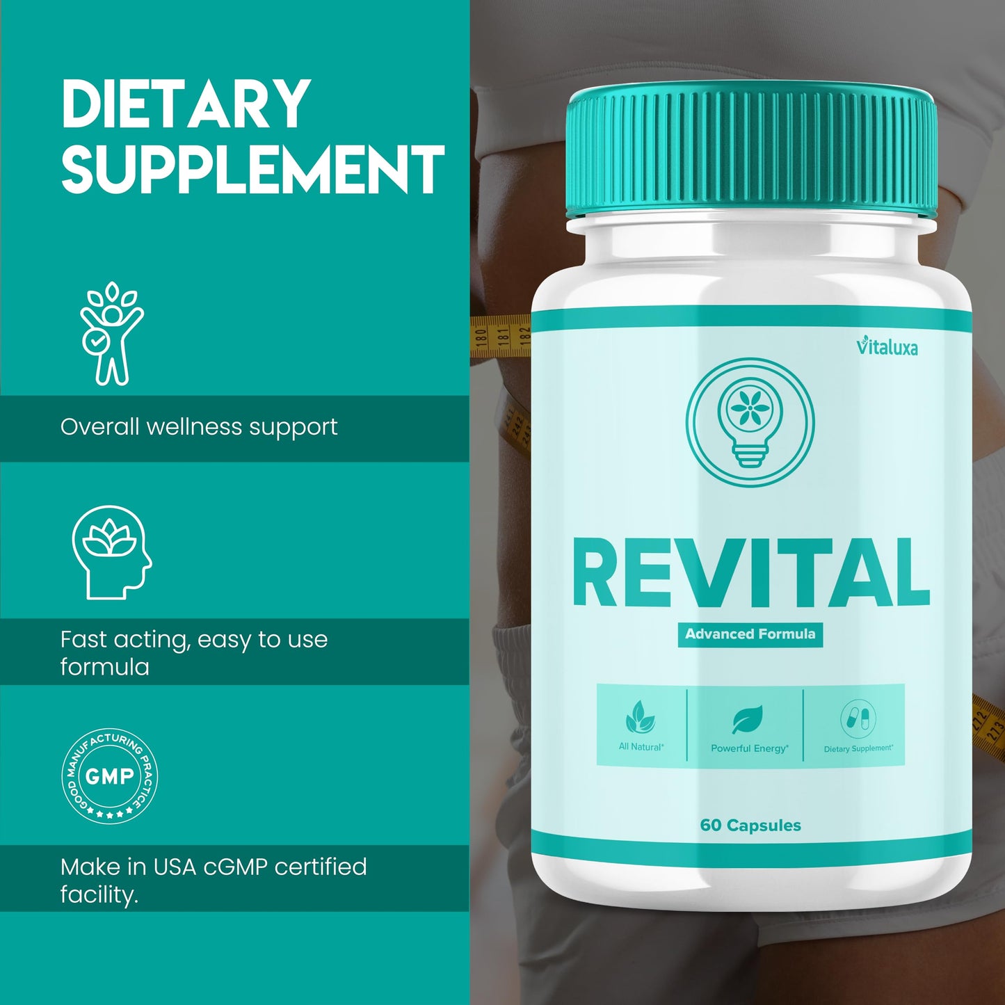 Vitaluxa Revital Capsules, 180 Capsules