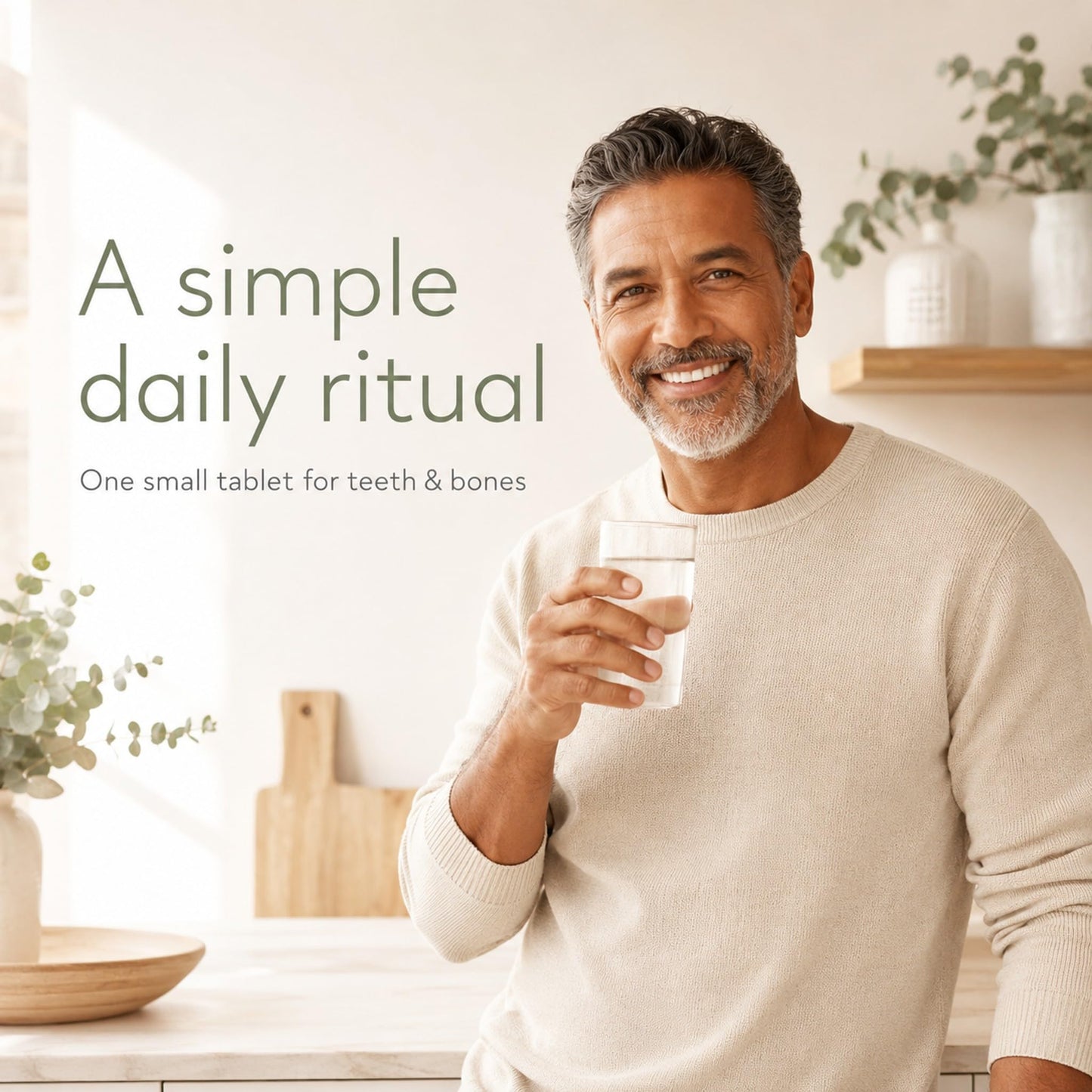Dental Rituals Implant Care Mineral Complex for Normal Teeth & Bones Calcium Magnesium Zinc & Trace Minerals Tablets, 30 Count