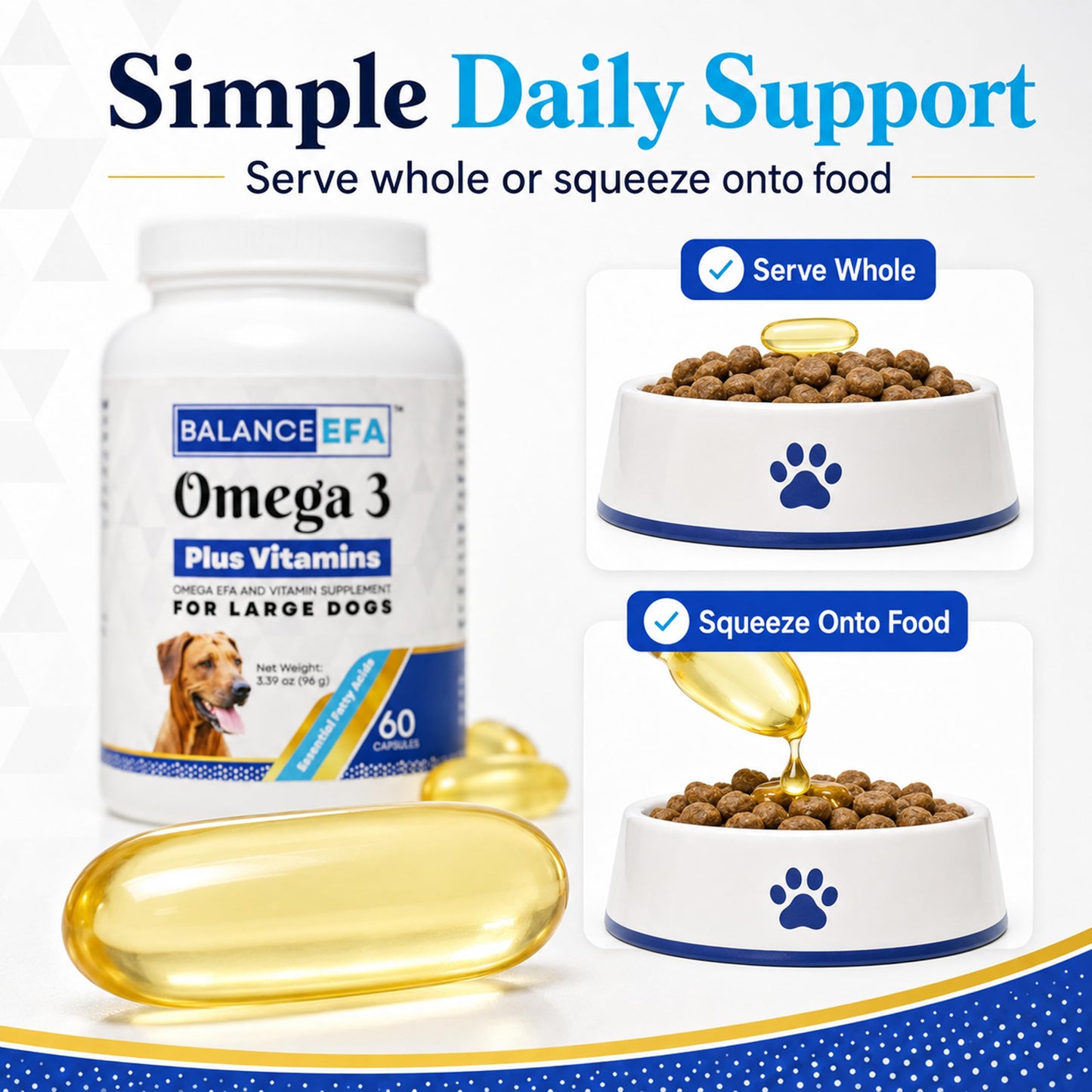 Mizner Bioscience BalanceEFA Dog Omega-3 Supplement Capsules 60 Count