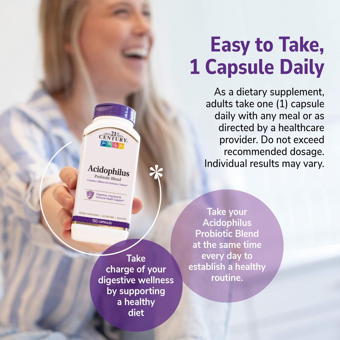 21st Century Acidophilus Probiotic Blend 300 Capsules