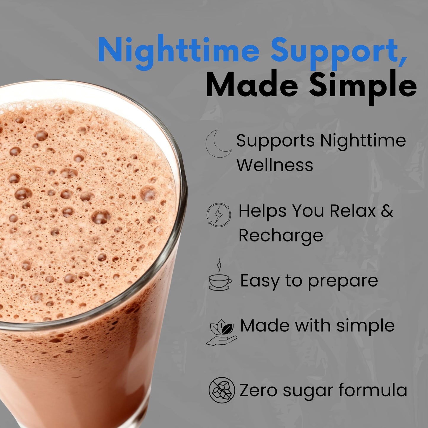 Nutri11 NutriDinner Grass-Fed Collagen Protein Powder with Magnesium, B-Vitamins & Monk Fruit – Nighttime Collagen Peptides Drink for Sleep, Recovery & Wellness, Sugar-Free, 1.07 lb