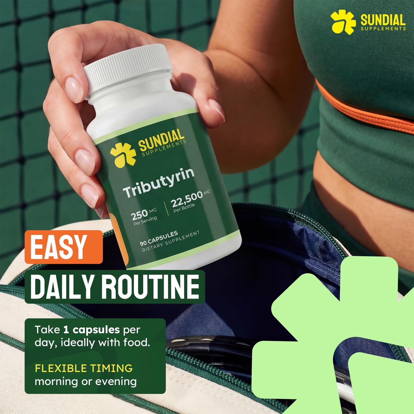 SUNDIAL SUPPLEMENTS Tributyrin 250 mg Capsule, 1 Count