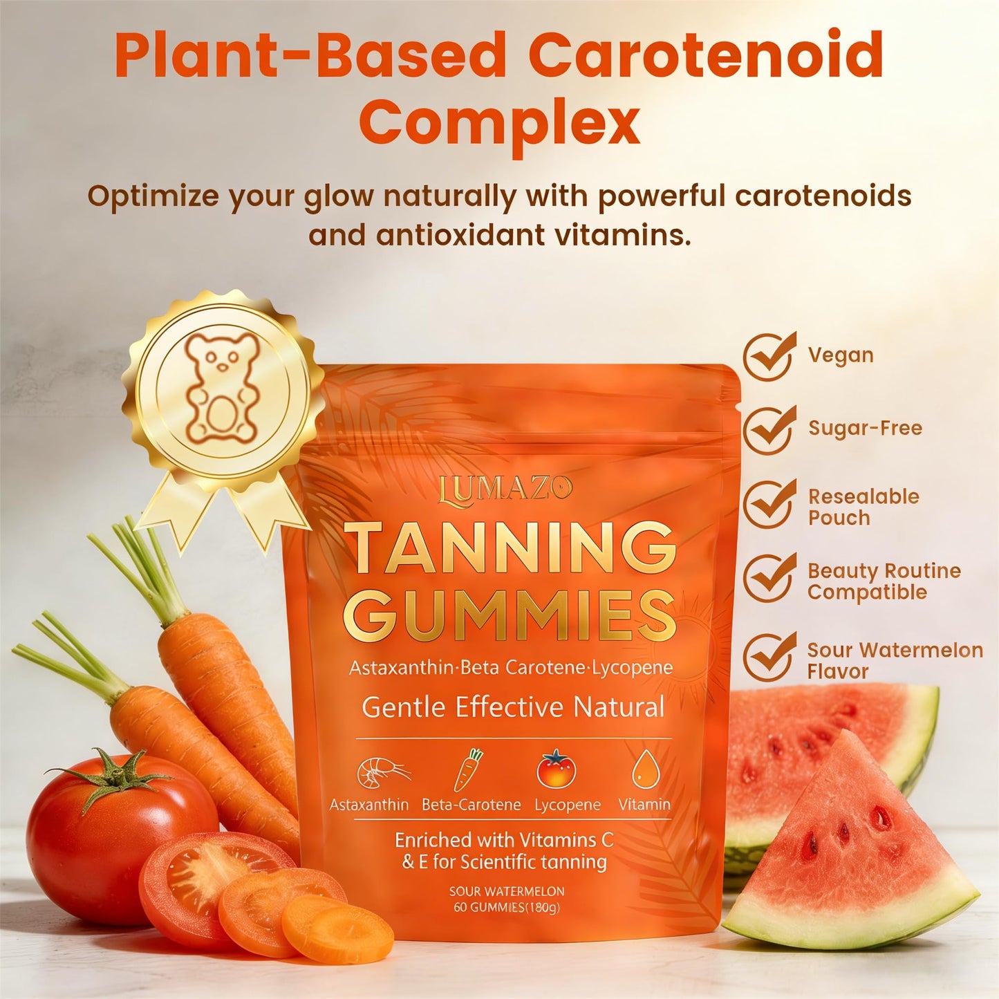 LUMAZO Skin Tanning Softgels 60 Count