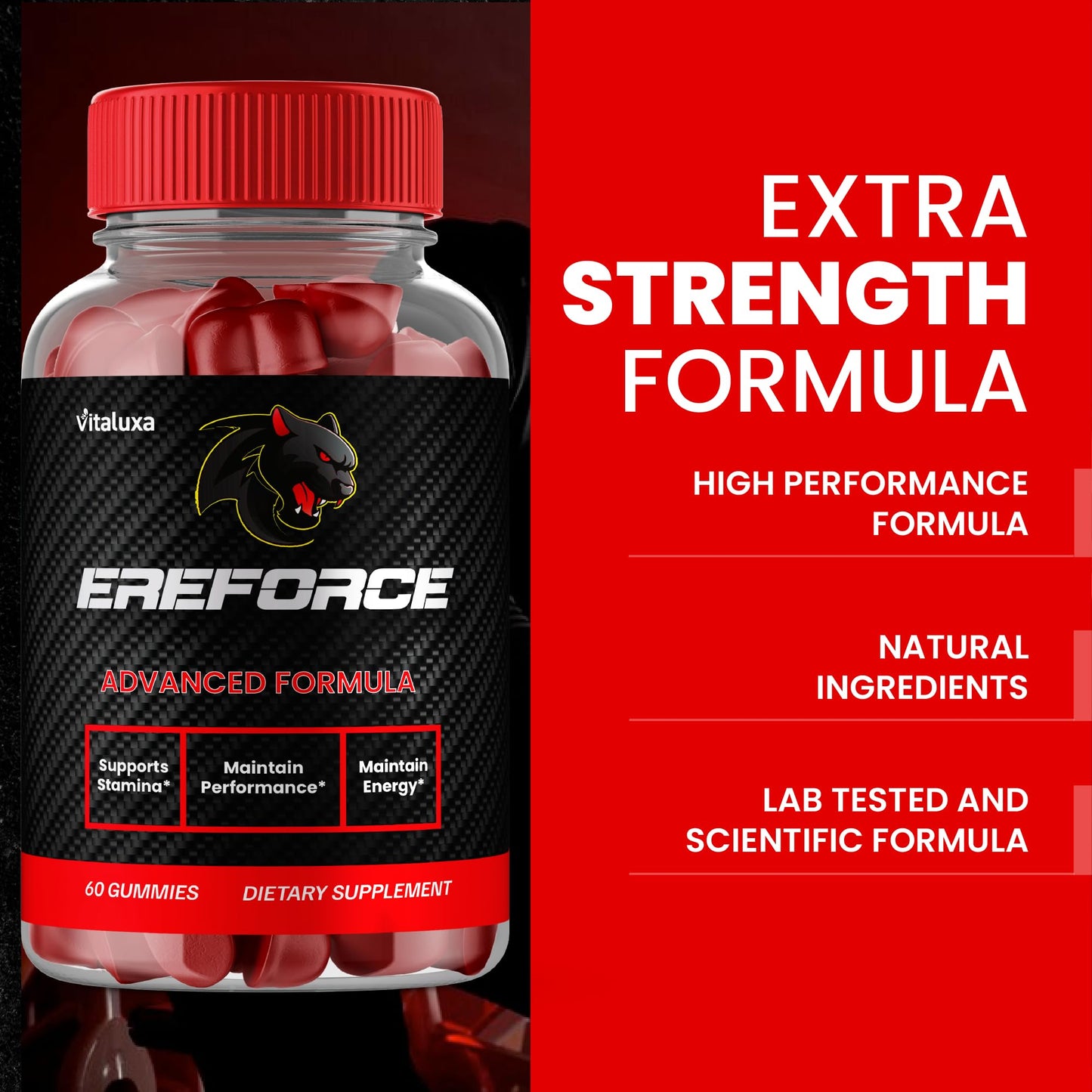 Vitaluxa Ereforce Gummies 60 Count