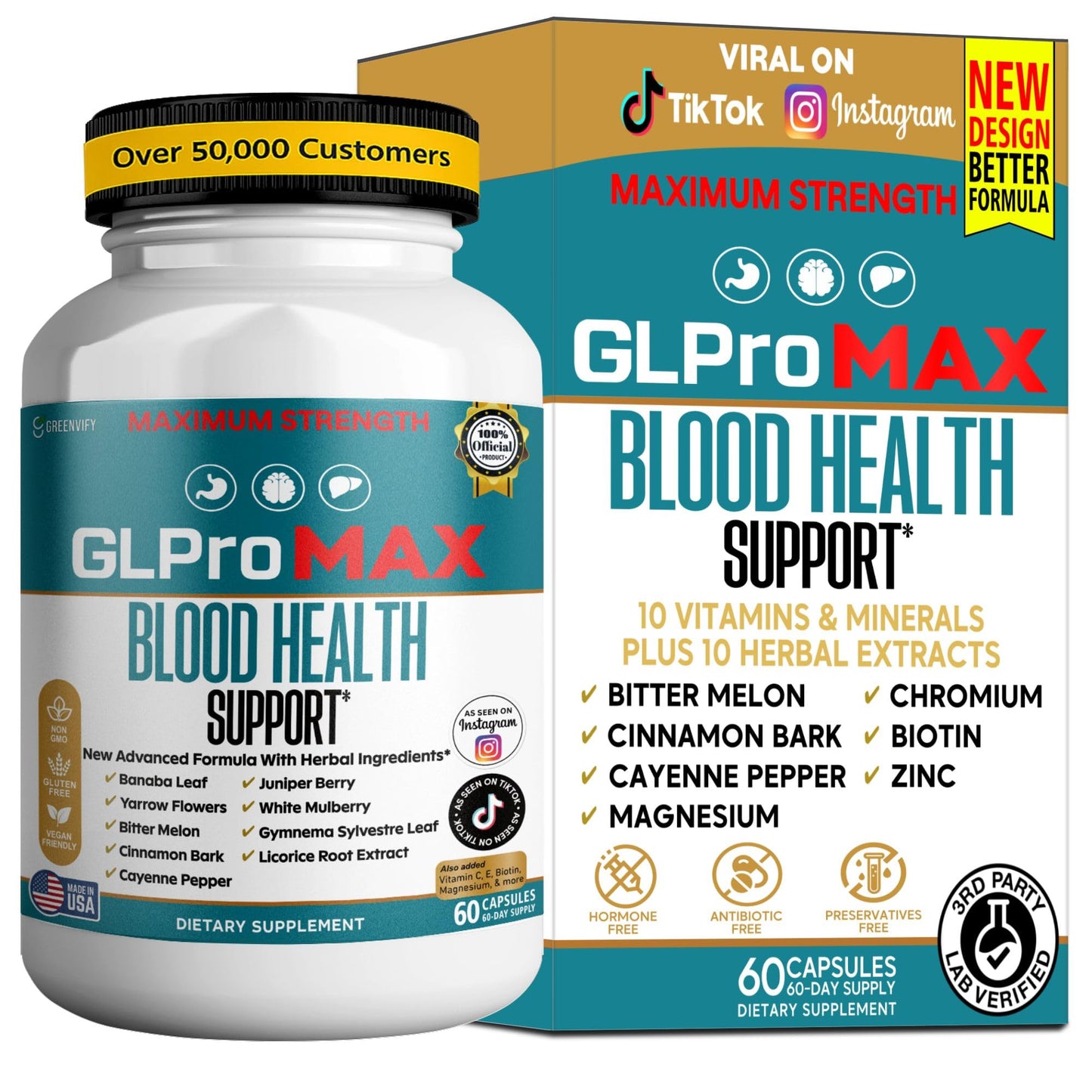 GREENVIFY GLProMAX Blood Health Support Capsules, 60 Count