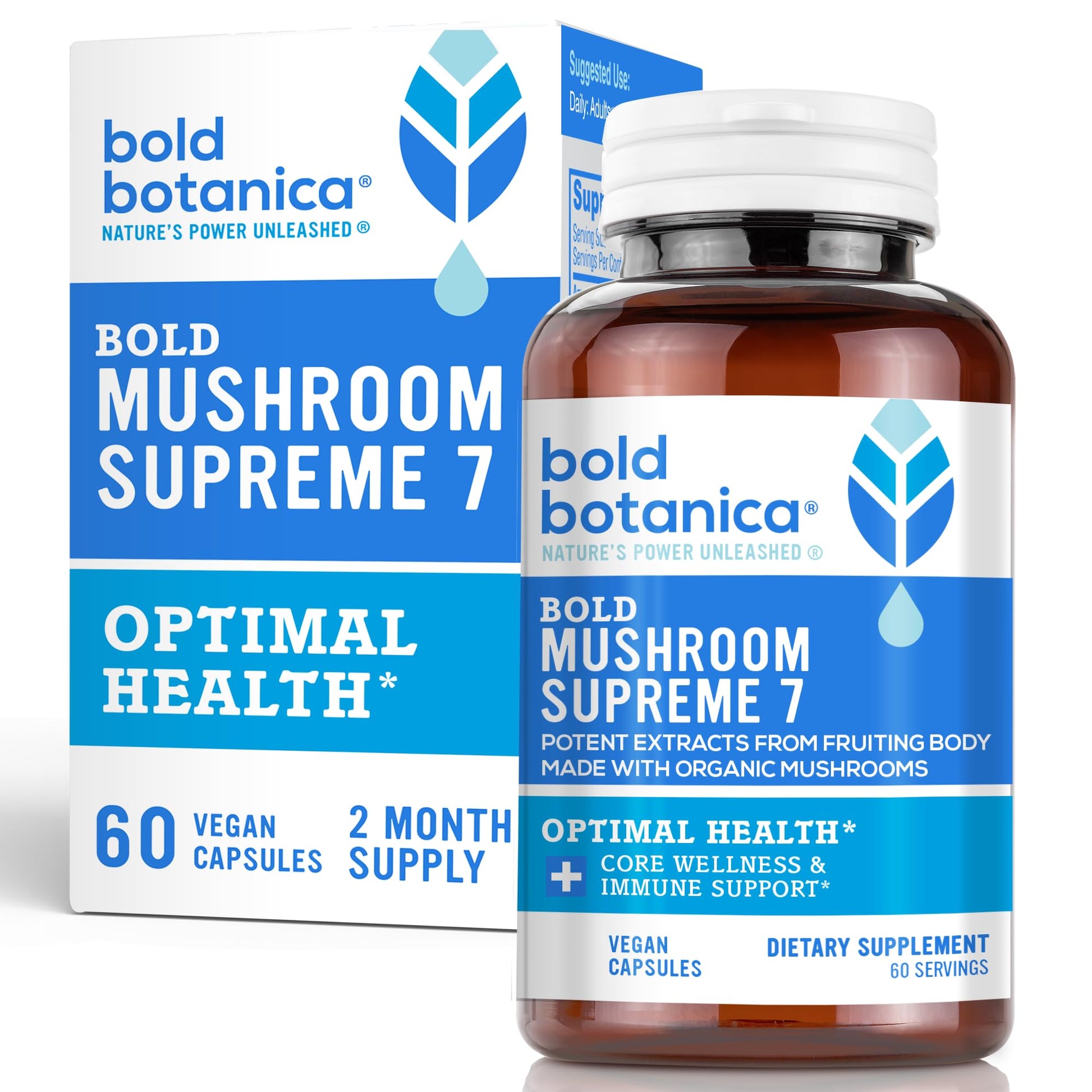 Bold Botanica Mushroom Supreme 7 Capsule 60 Count