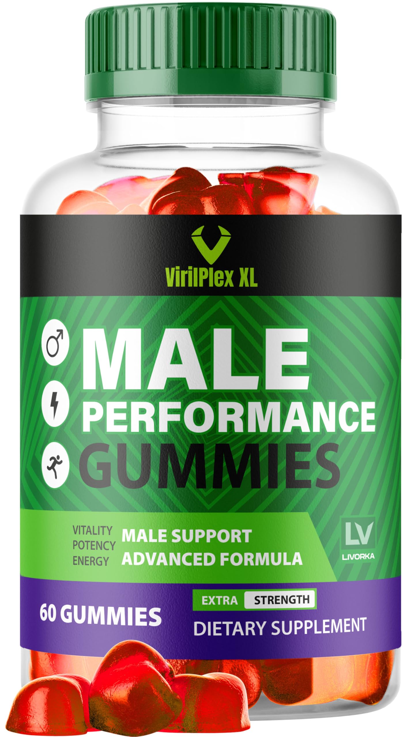 LIVORKA VirilPlex XL Gummies, 60 Gummies