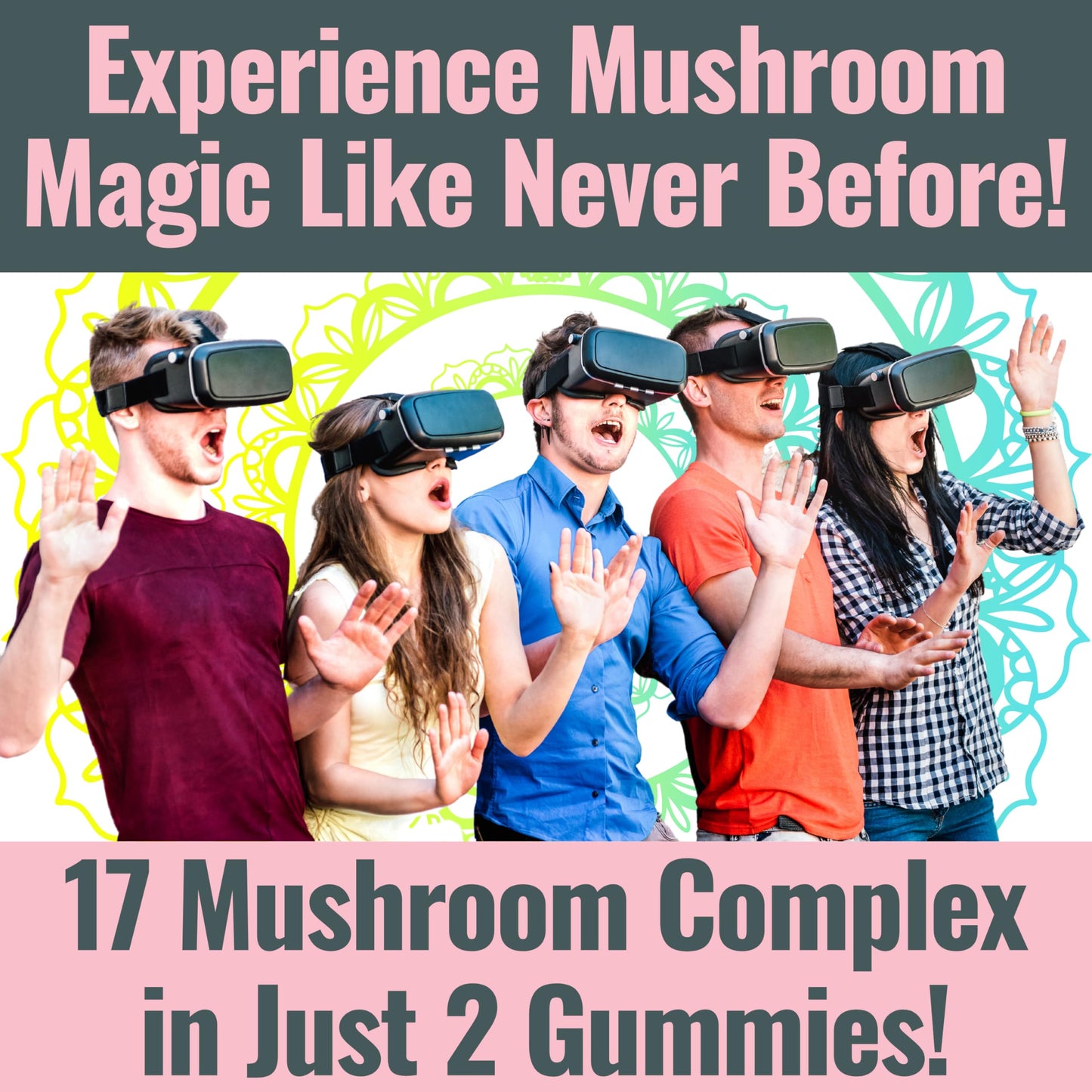 SHIZAM 17 Mushroom Complex Gummies 60 Count