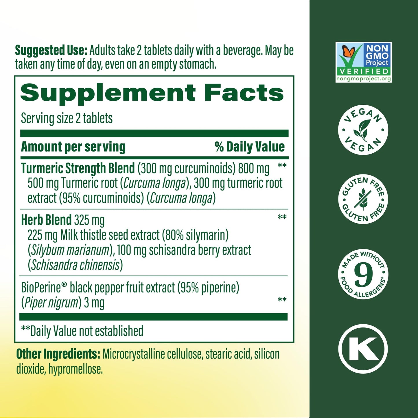 MegaFood Turmeric Curcumin + Milk Thistle for Liver Support, 90 Tablets