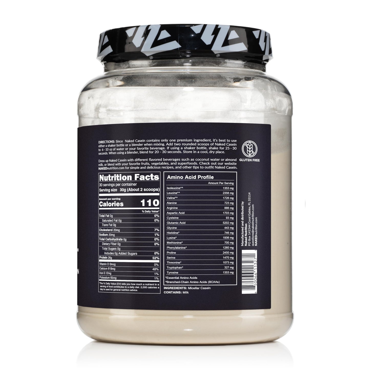 NAKED Whey Protein Powder & Casein Protein Powder, 64