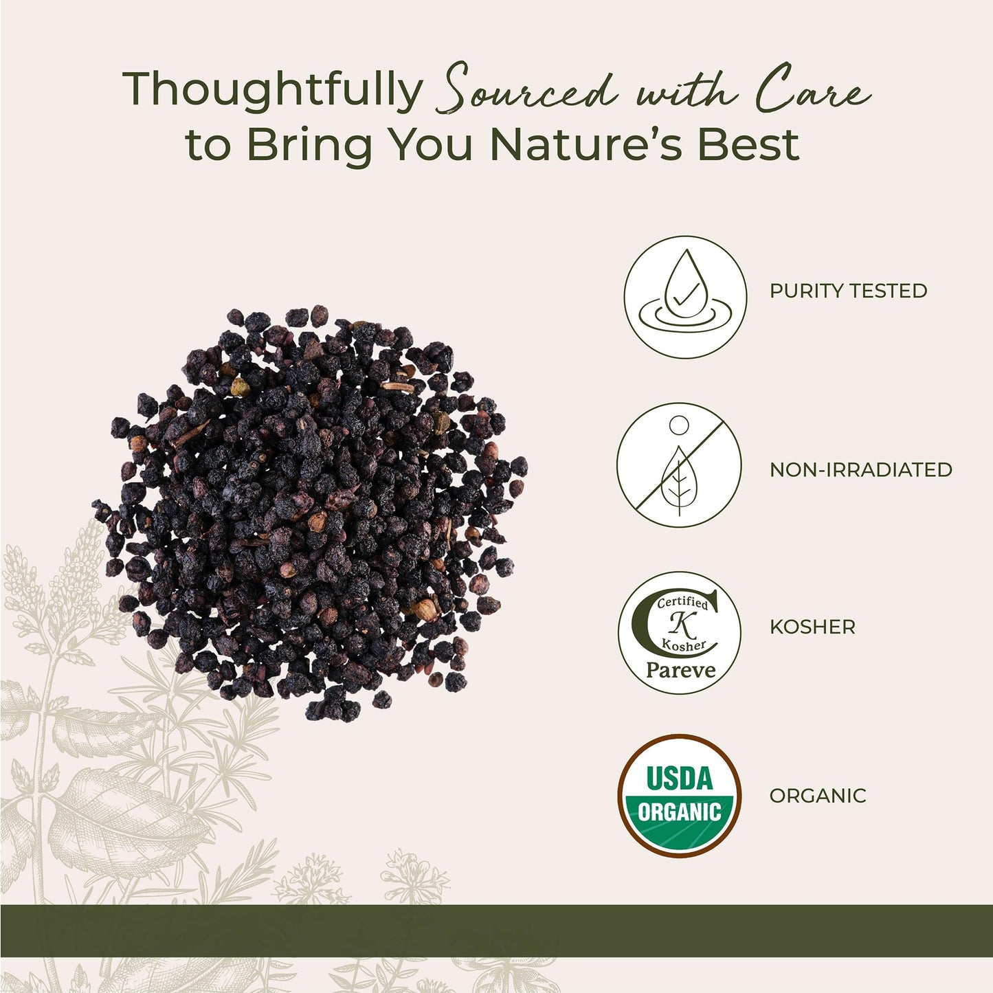 Starwest Botanicals Organic Elderberries Caplets, 32 Count