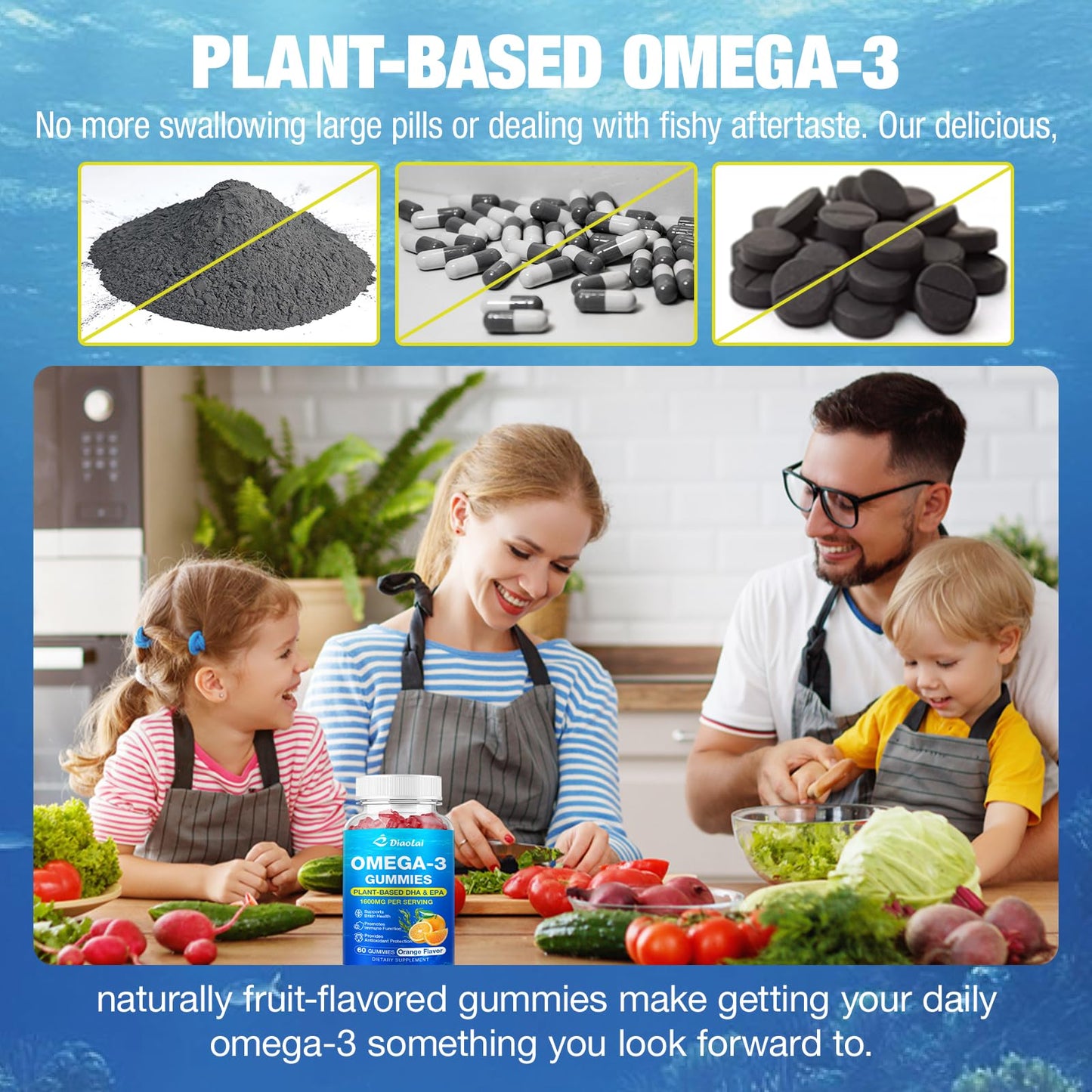 DIAOLAI Vegan Omega-3 Gummies 2-Pack