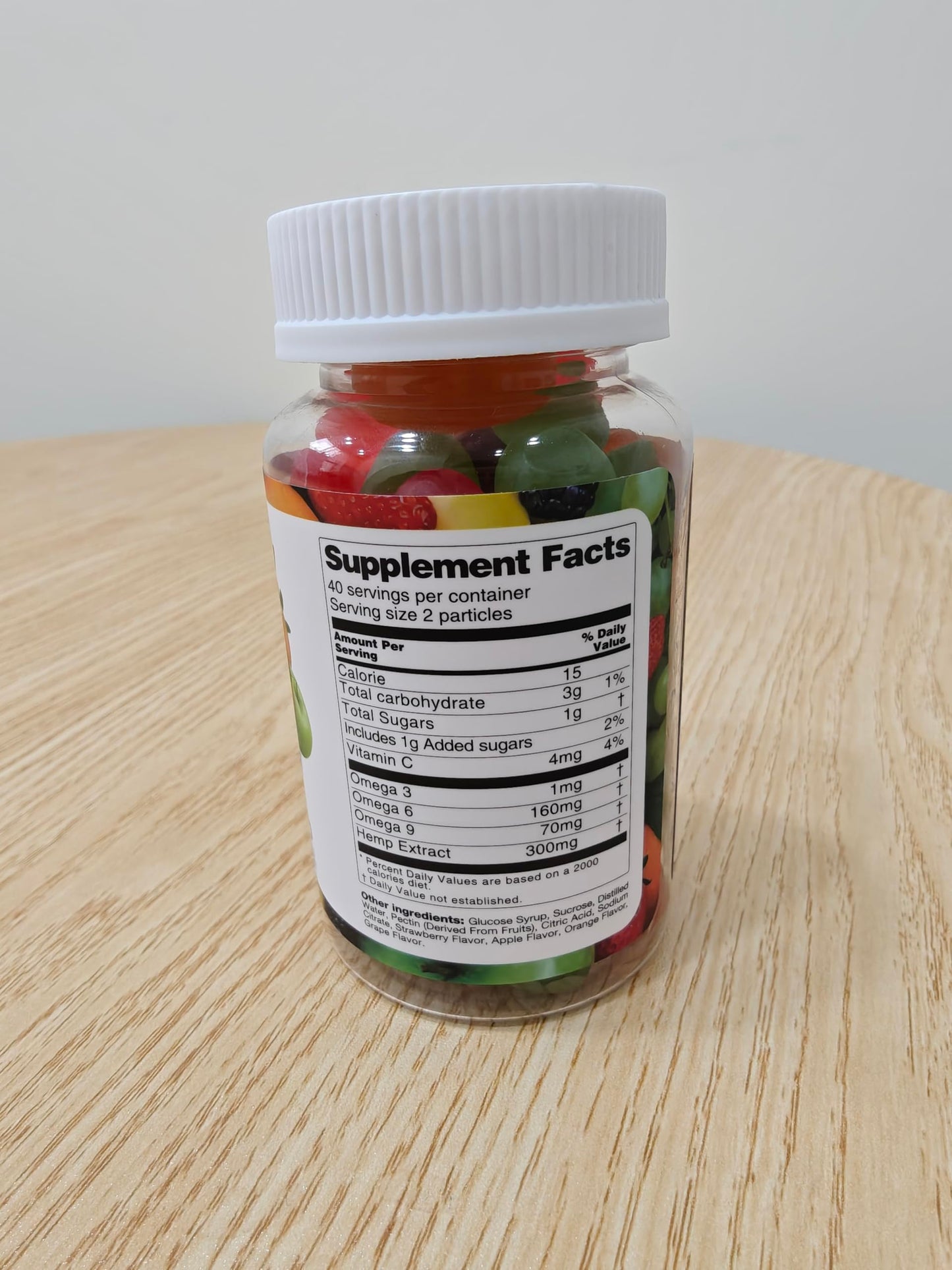 HMone Organic Gummies with Omega-3-6-9, Fruit Flavor, Low Sugar, 320 Gummies